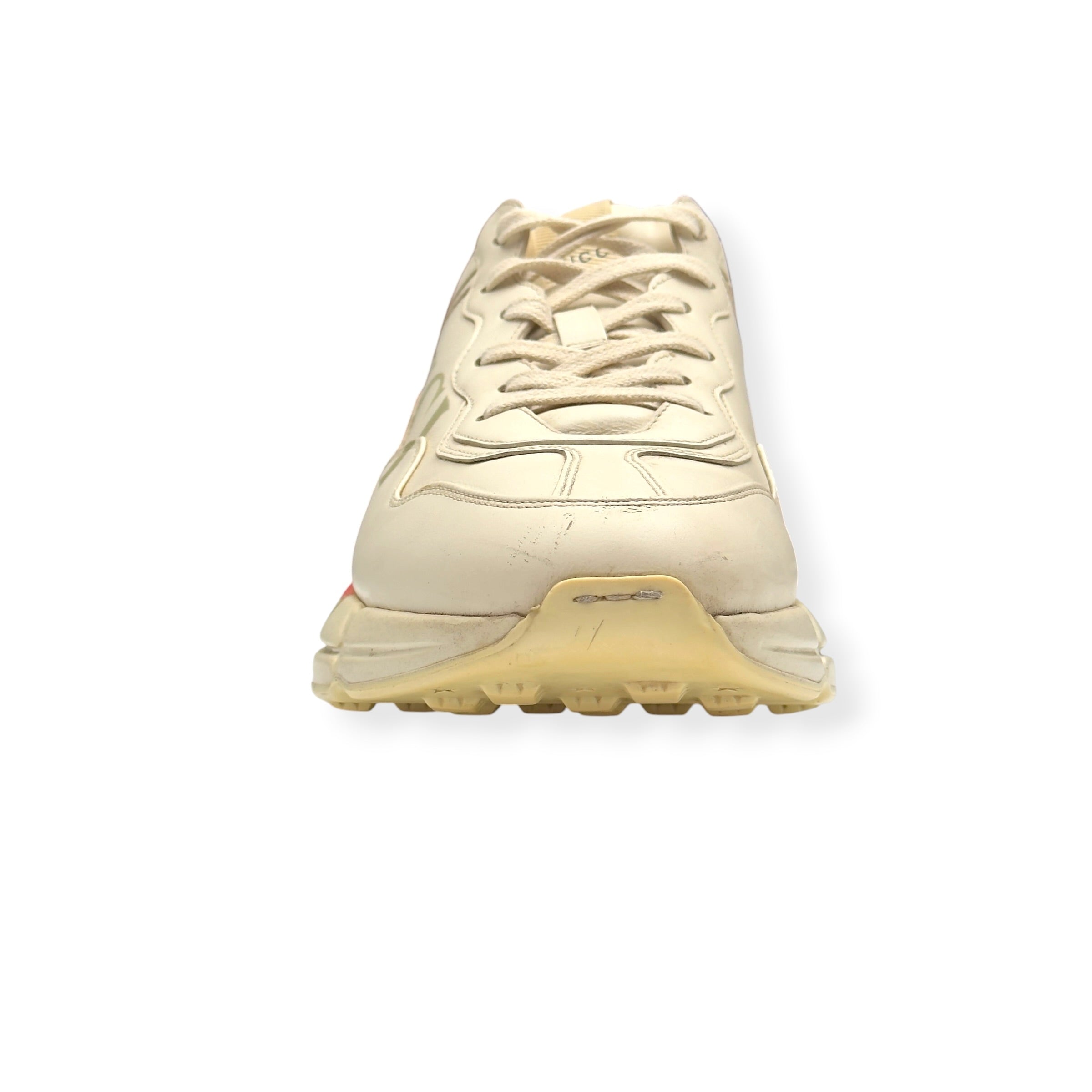 GUCCI RHYTON VINTAGE LOGO SNEAKER ECRU UK10