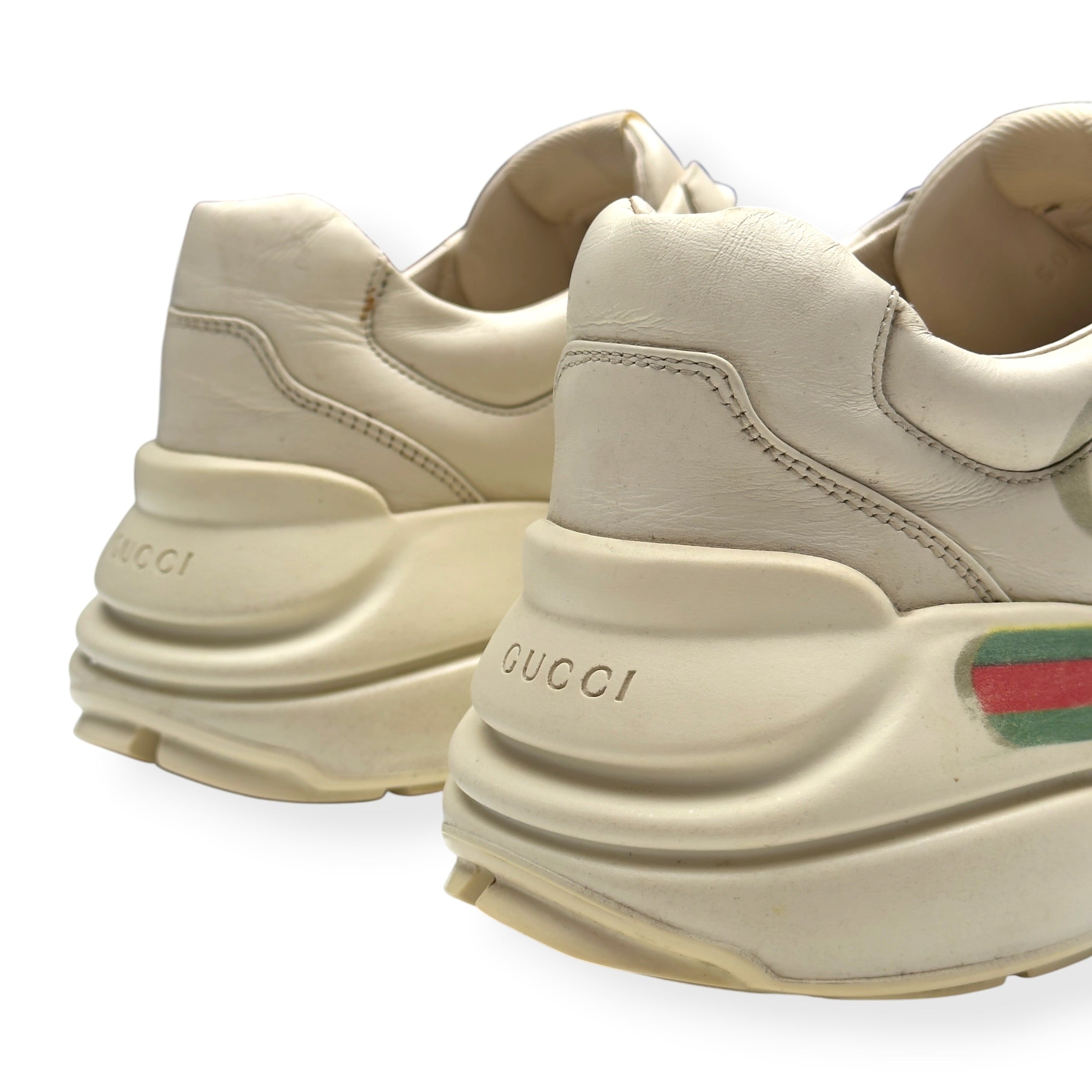 GUCCI RHYTON VINTAGE LOGO SNEAKER ECRU UK10