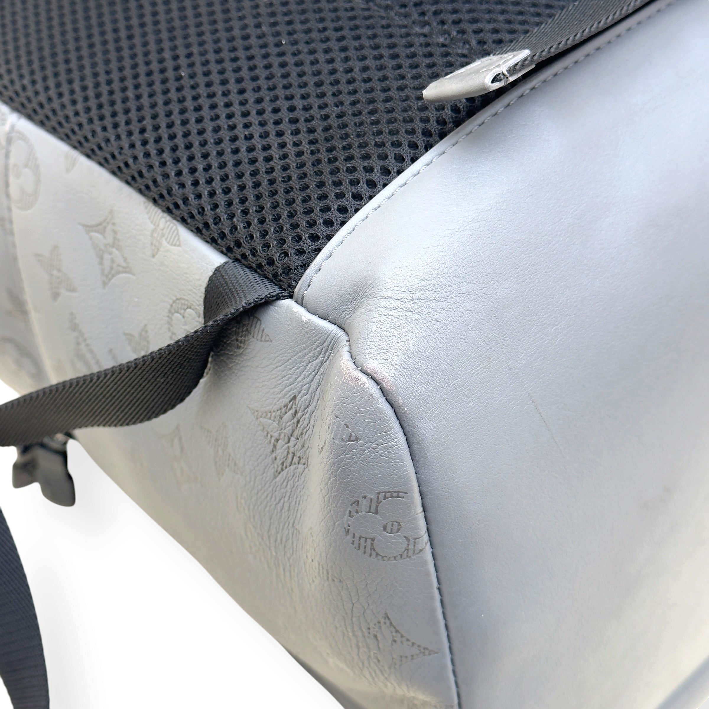 LOUIS VUITTON SHADOW MONOGRAM BACKPACK ANTHRACITE GREY PM