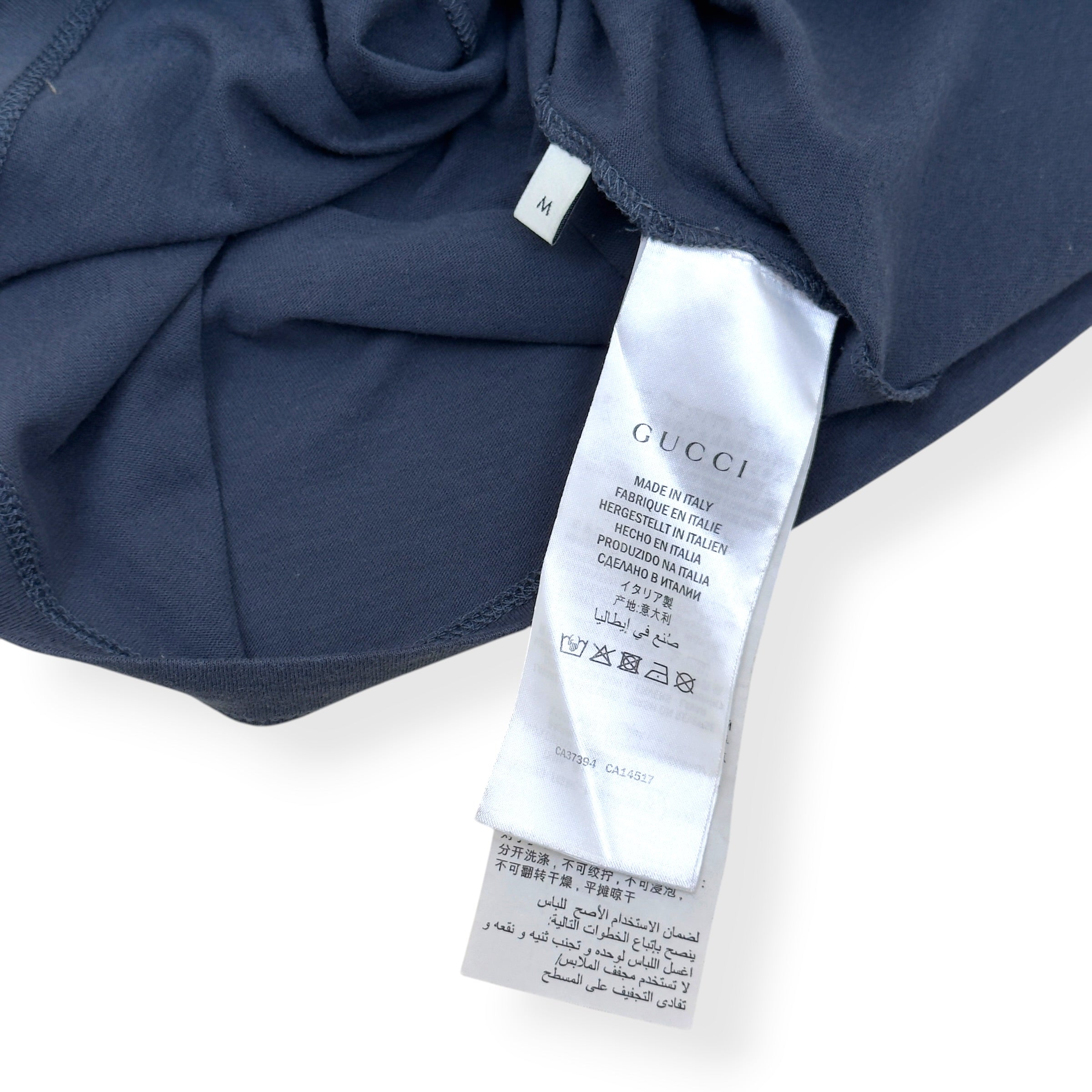 GUCCI LOGO T-SHIRT NAVY M