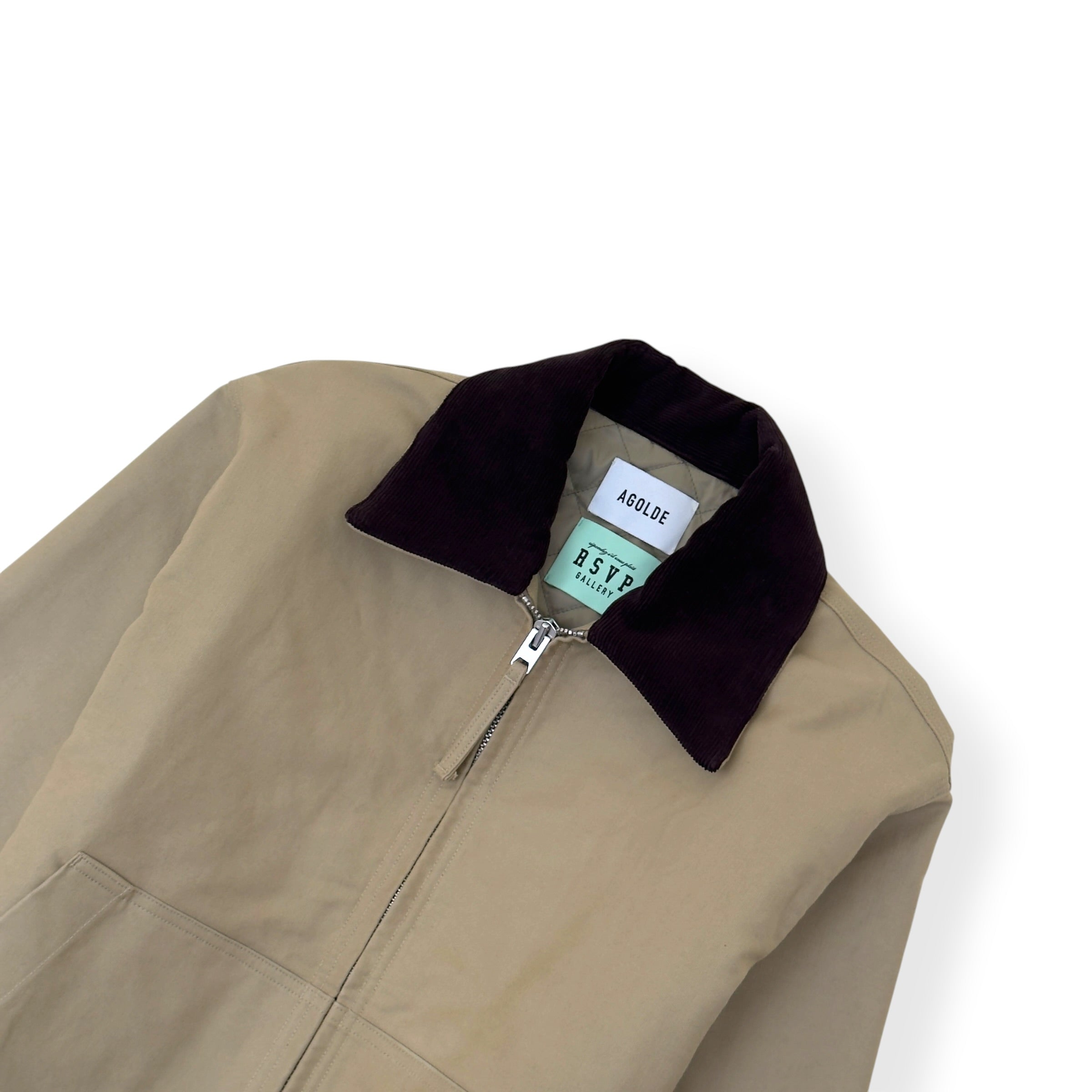 AGOLDE X RSVP GALLERY DISTRICT WORK JACKET TAUPE S