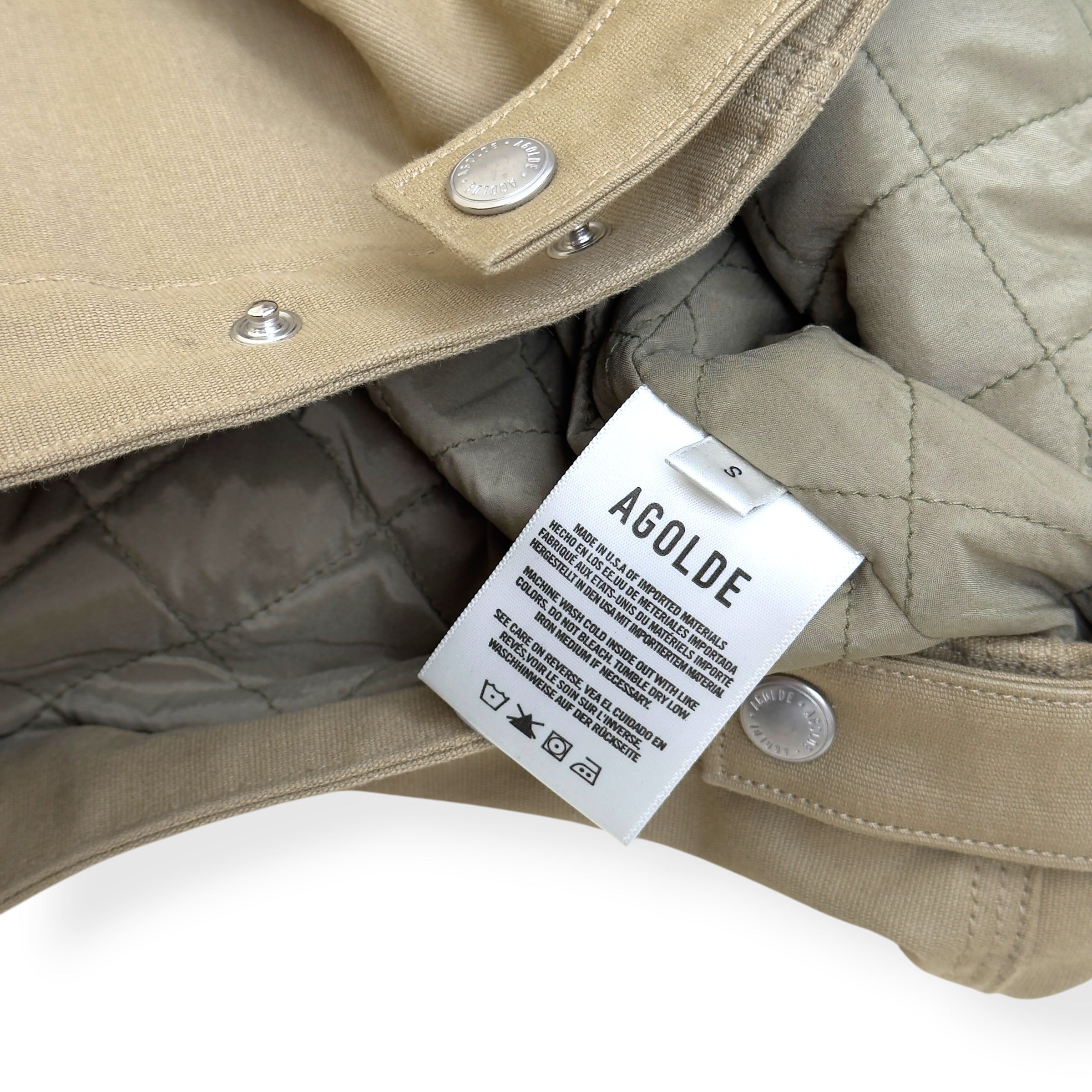 AGOLDE X RSVP GALLERY DISTRICT WORK JACKET TAUPE S