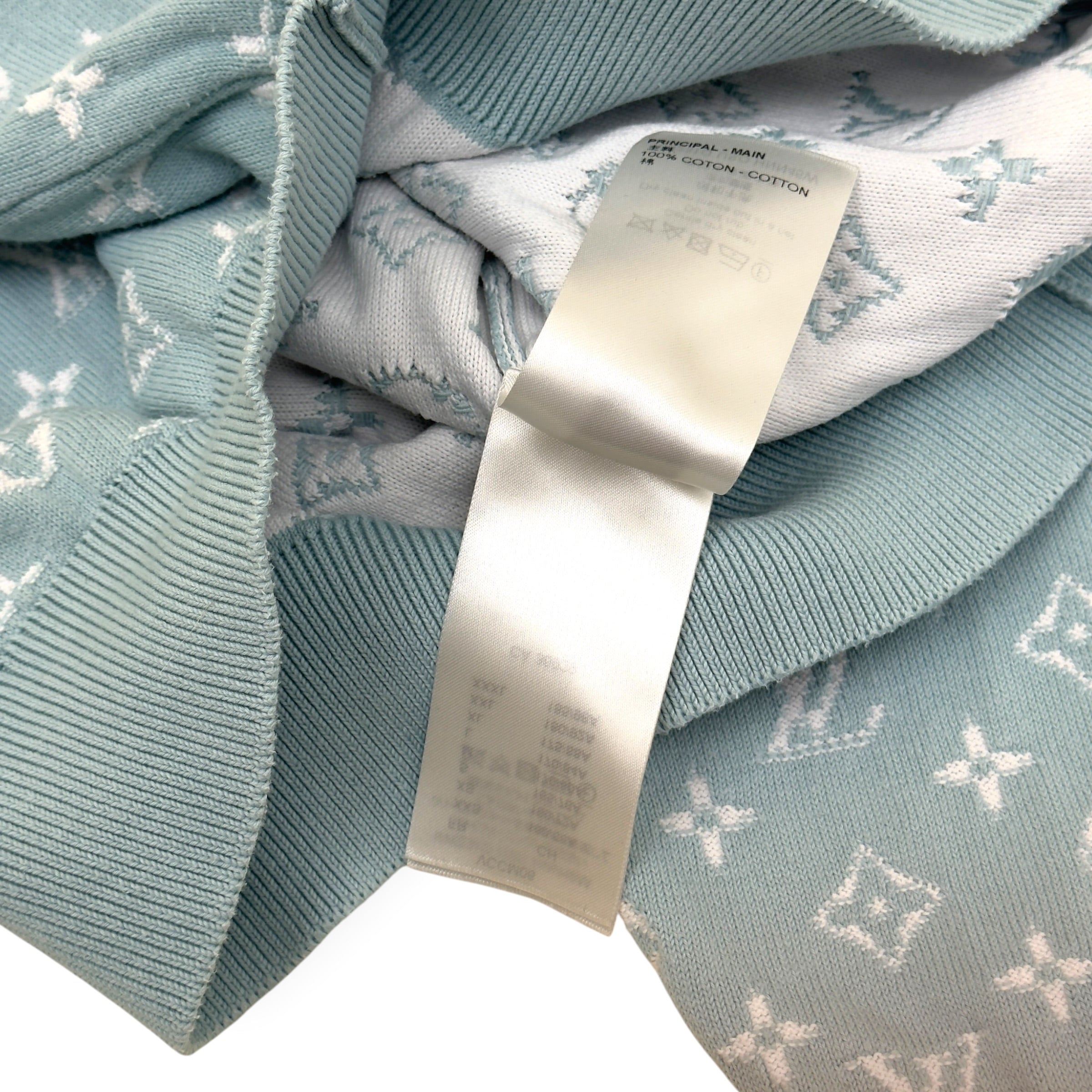 LOUIS VUITTON MONOGRAM GRADIENT HOODIE BLUE L