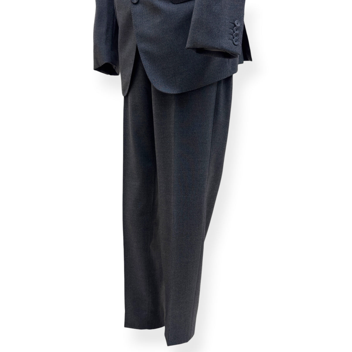 THOM SWEENEY BESPOKE WOOL SUIT GREY XL