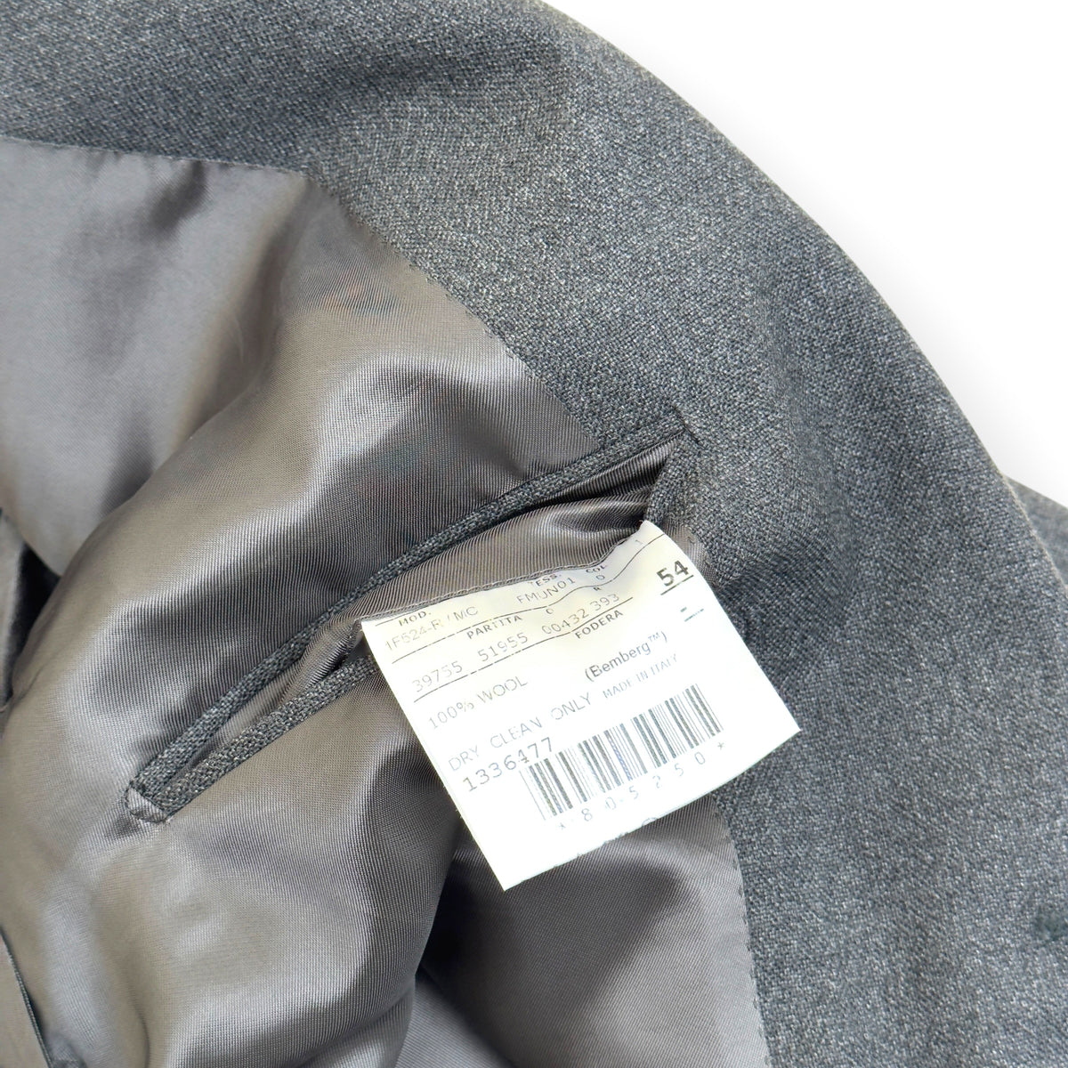 THOM SWEENEY BESPOKE WOOL SUIT GREY XL