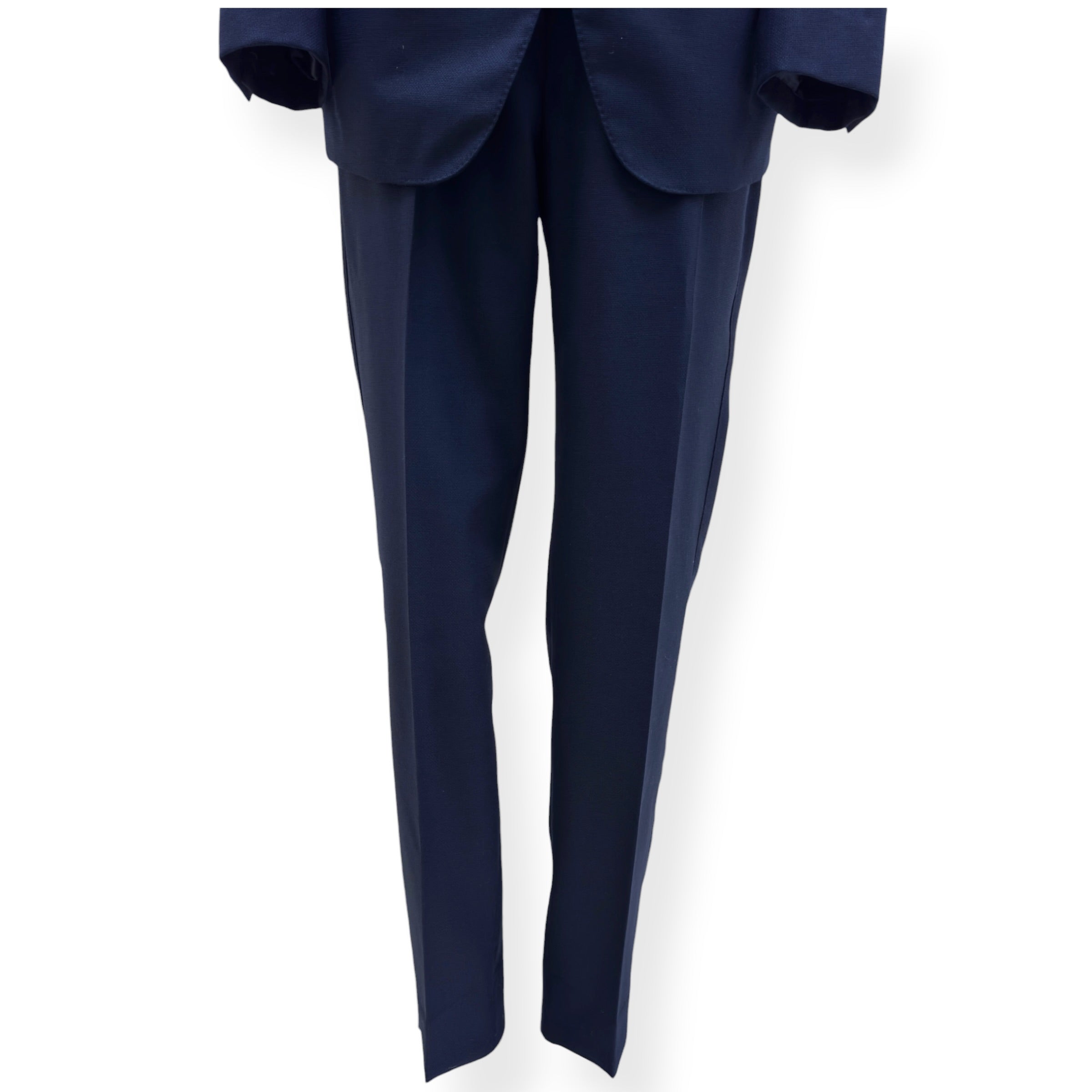 THOM SWEENEY BESPOKE WOOL SUIT NAVY XL