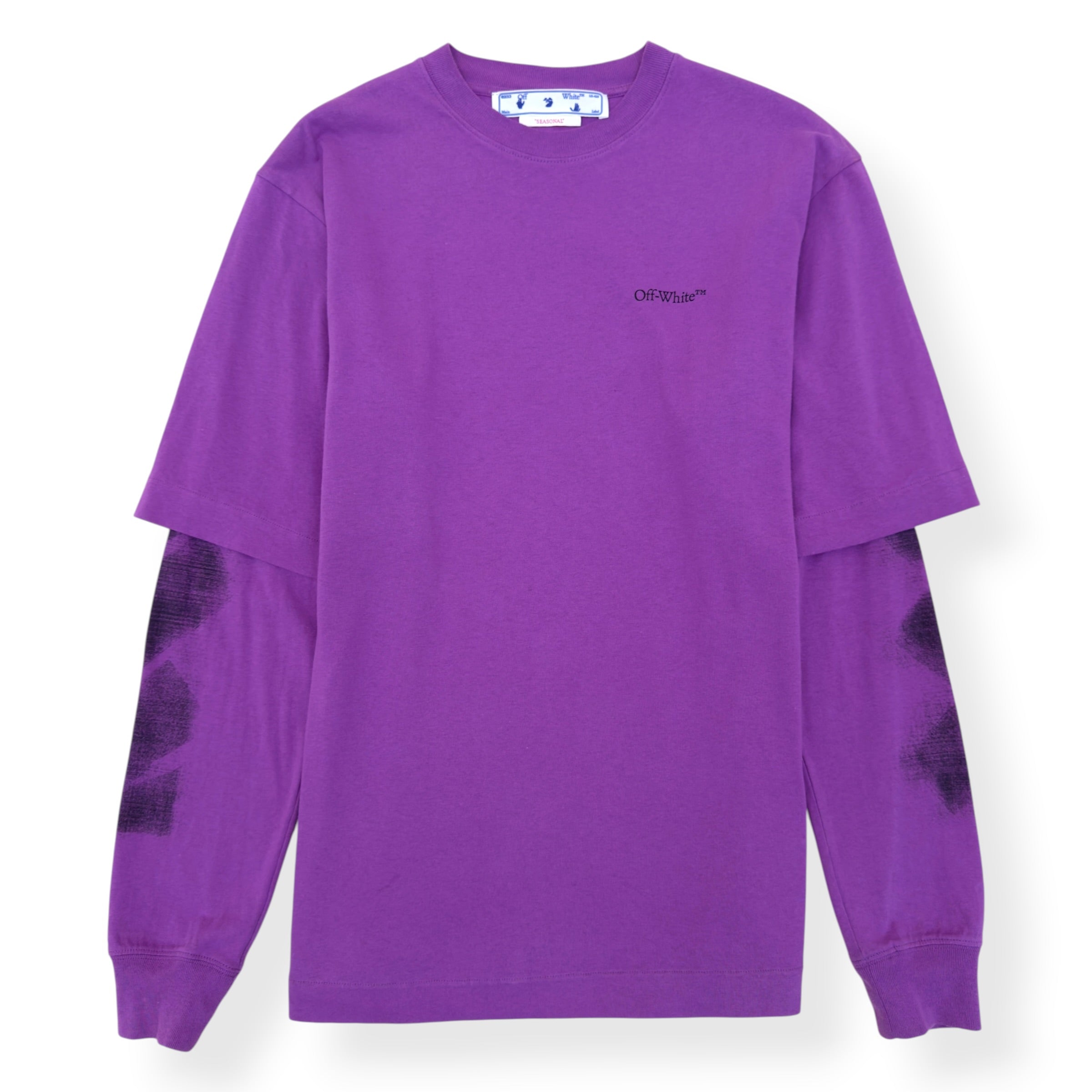 OFF-WHITE JUMBO ARROW DOUBLE LONG-SLEEVE T-SHIRT PURPLE M