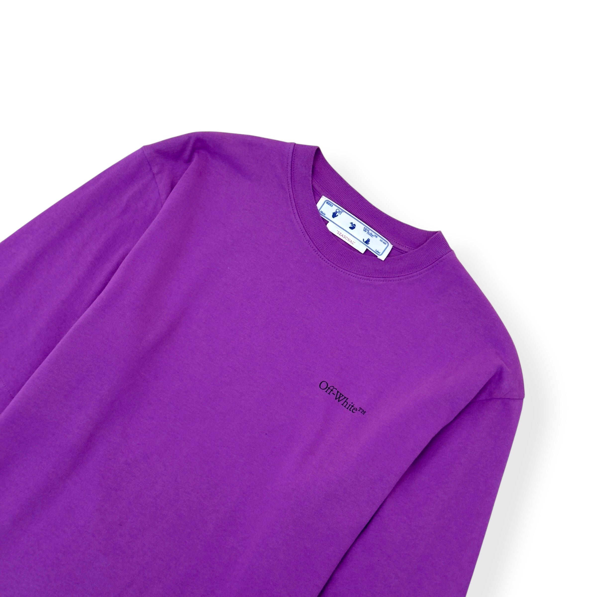 OFF-WHITE JUMBO ARROW DOUBLE LONG-SLEEVE T-SHIRT PURPLE M