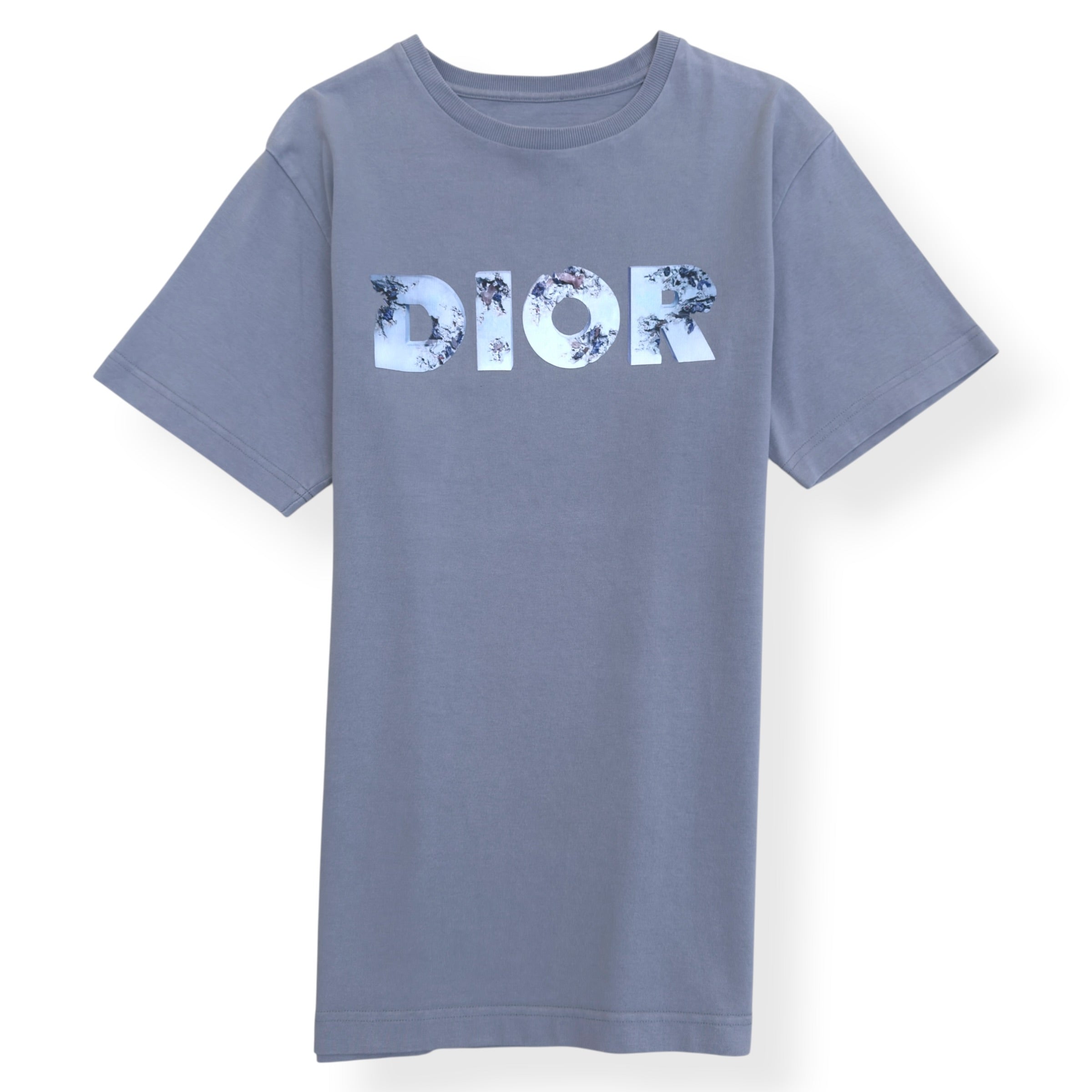DIOR X DANIEL ARSHAM ERODED LOGO T-SHIRT GREY M