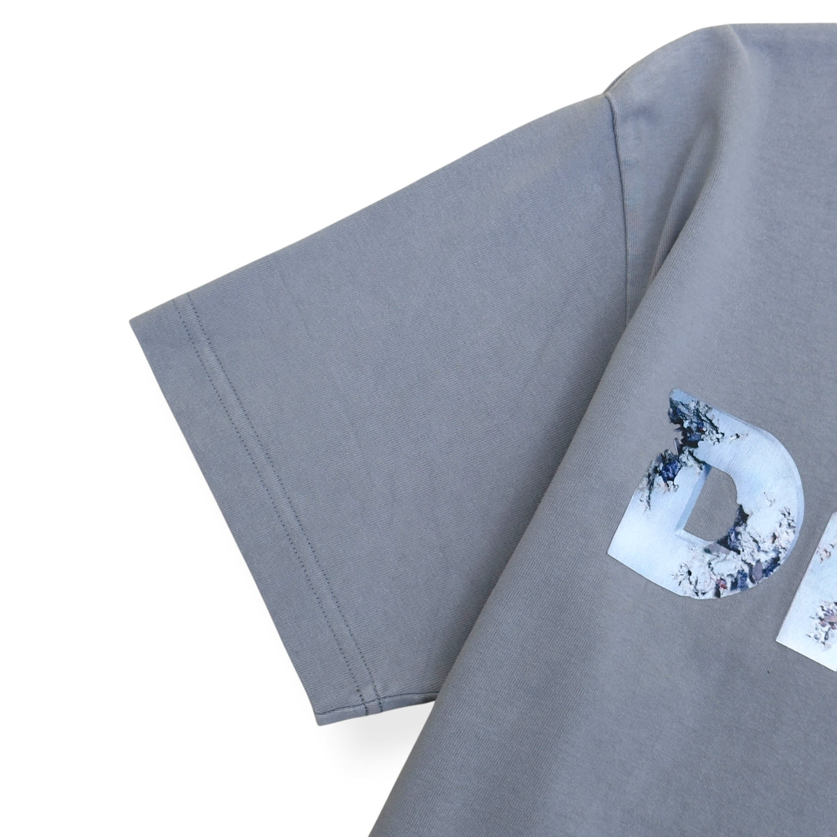 DIOR X DANIEL ARSHAM ERODED LOGO T-SHIRT GREY M