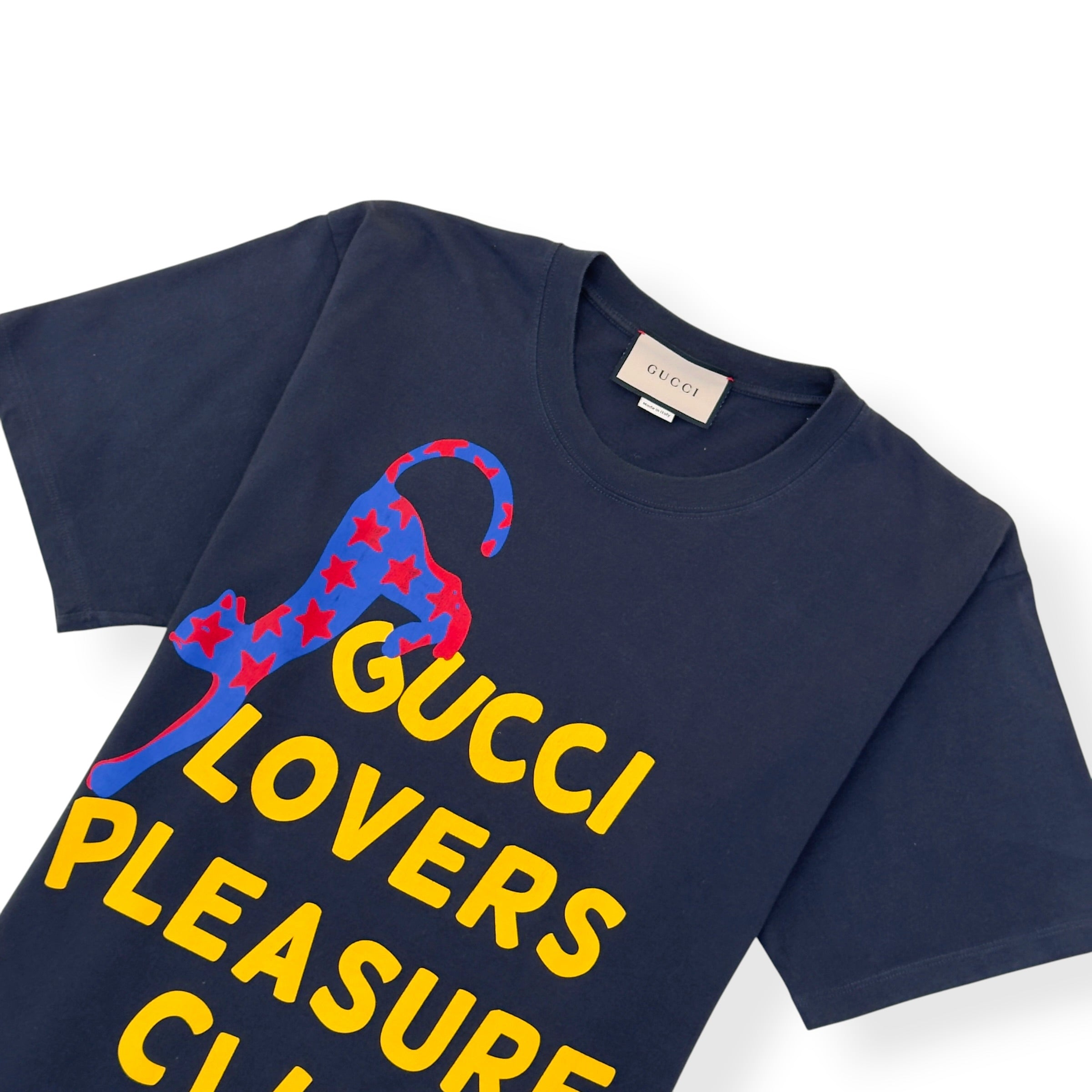 GUCCI LOVERS PLEASURE CLUB T-SHIRT BLACK L