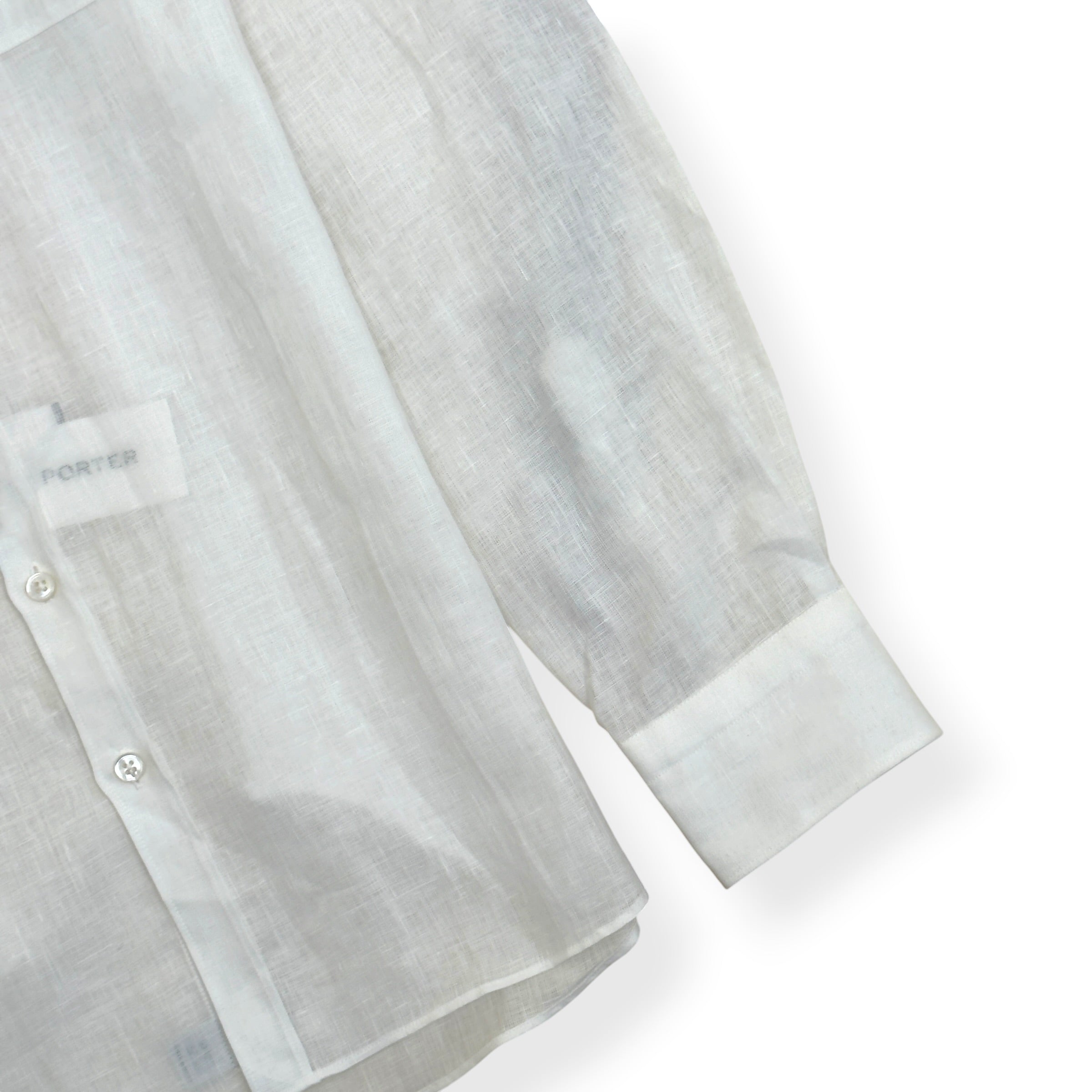 THOM SWEENEY LINEN SHIRT WHITE XL