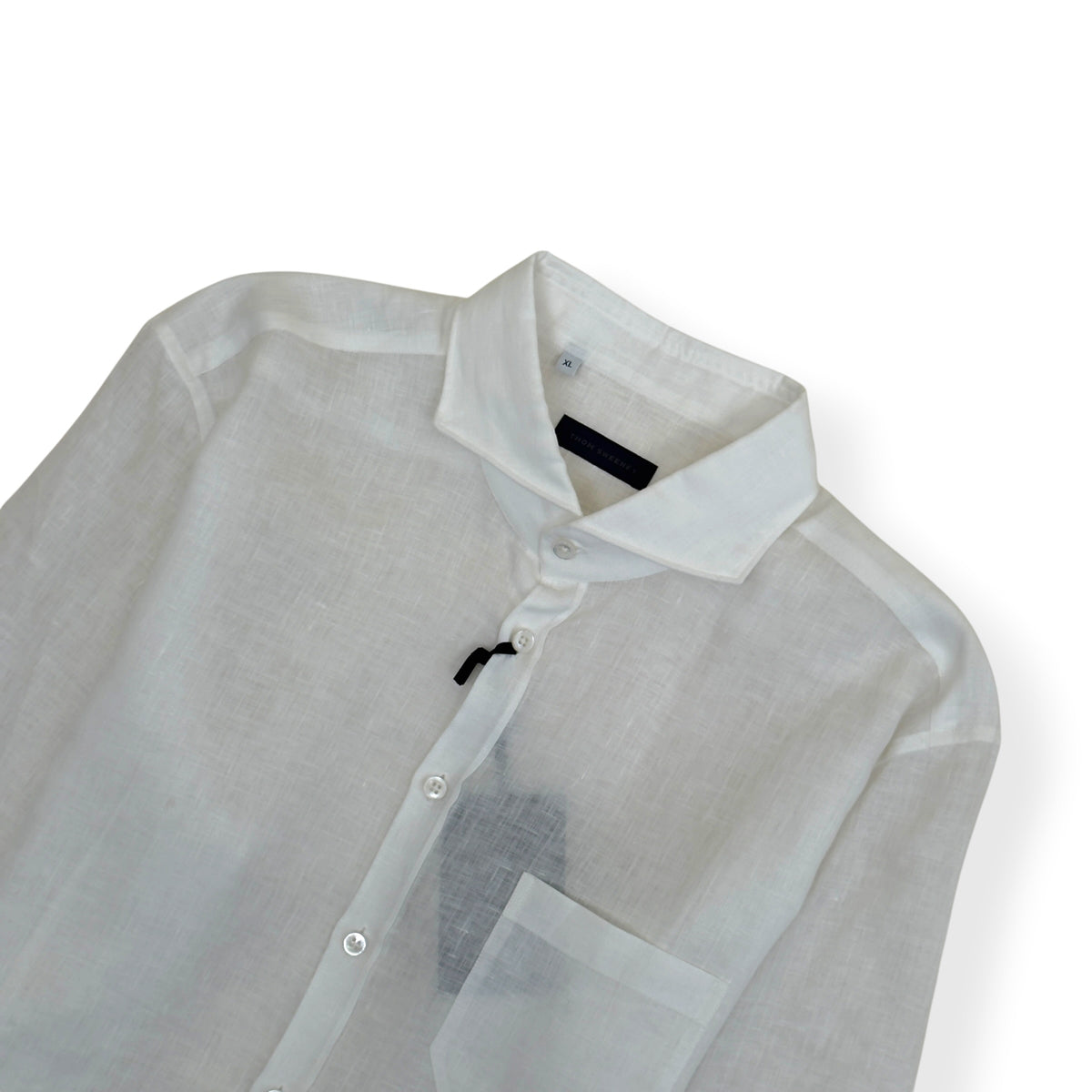 THOM SWEENEY LINEN SHIRT WHITE XL