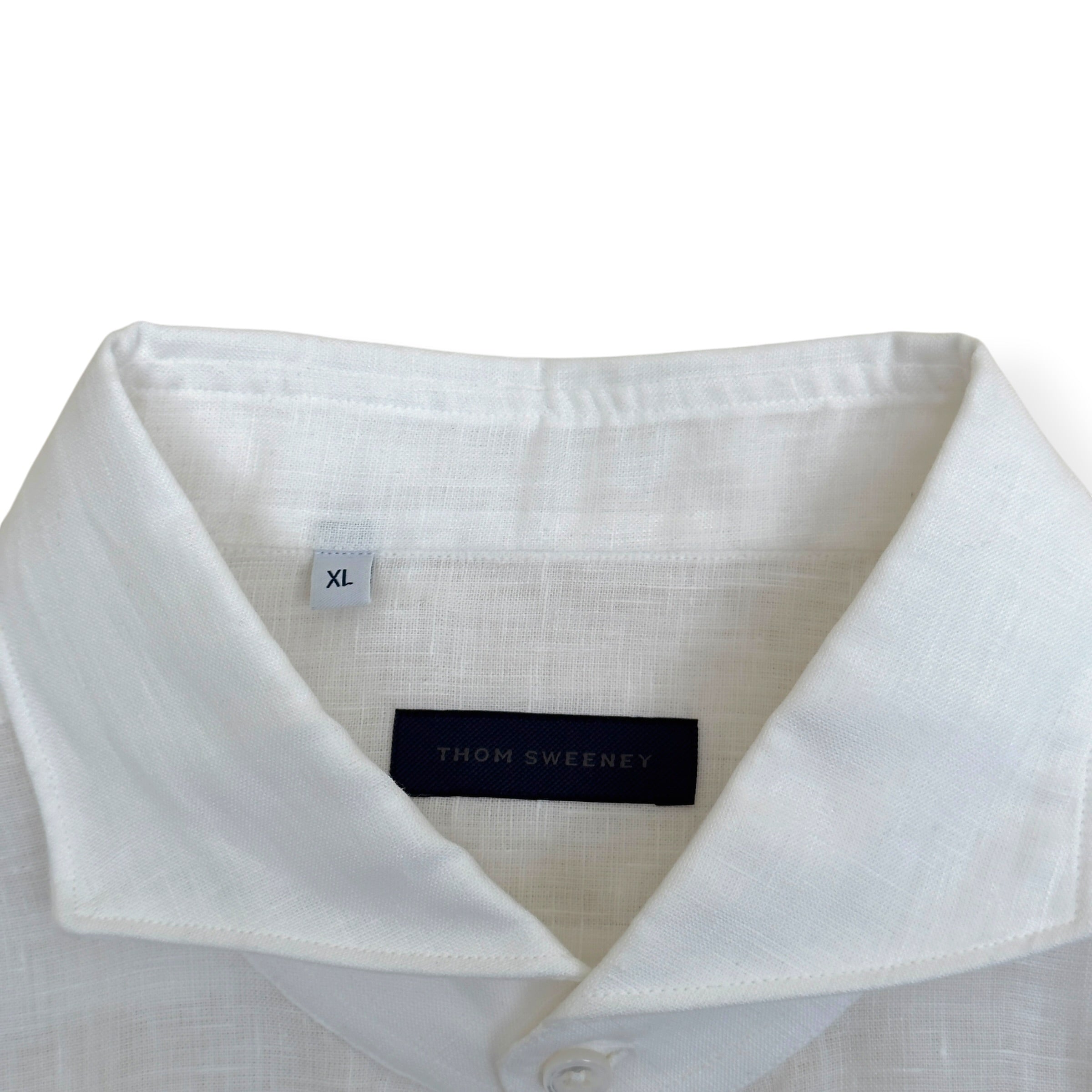 THOM SWEENEY LINEN SHIRT WHITE XL