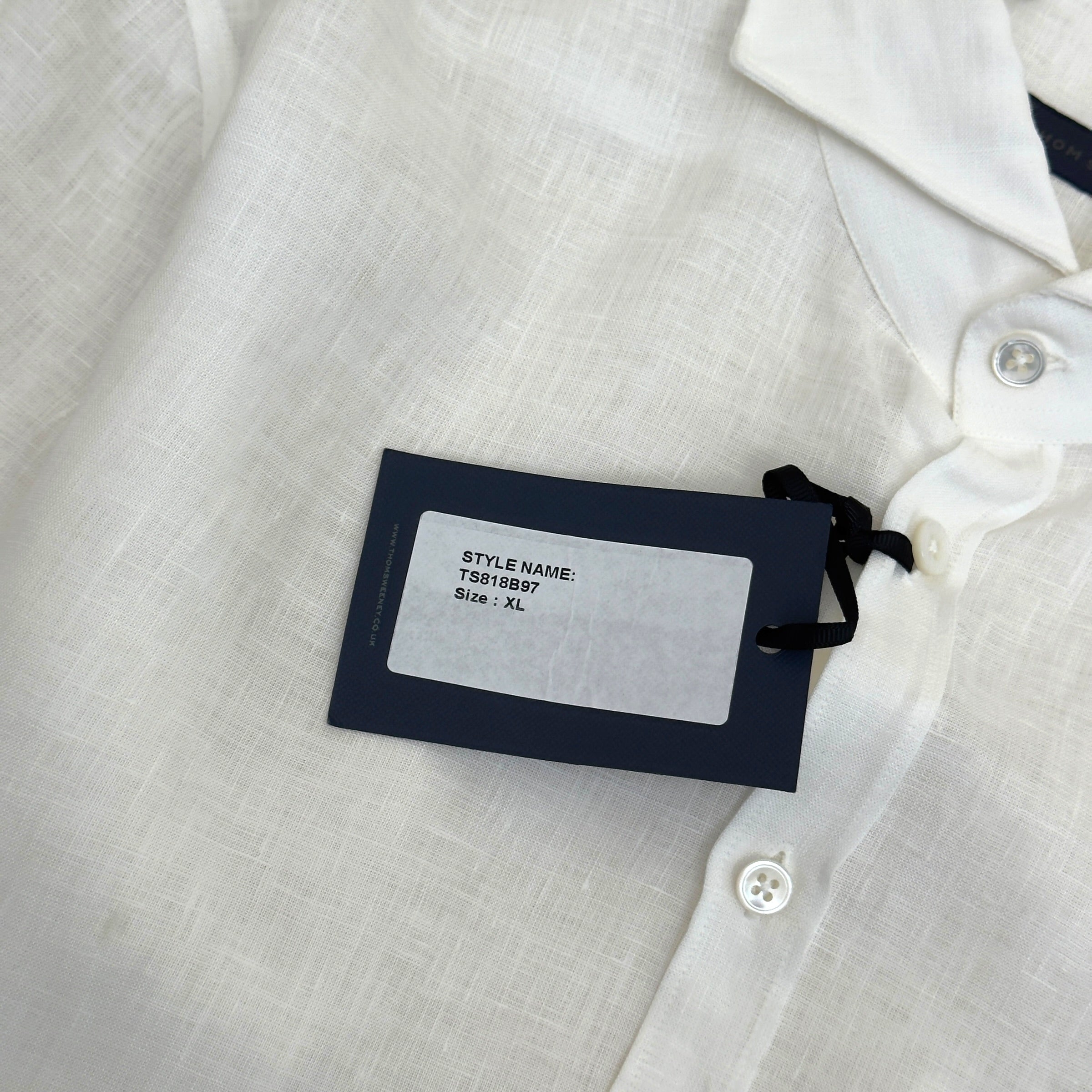 THOM SWEENEY LINEN SHIRT WHITE XL