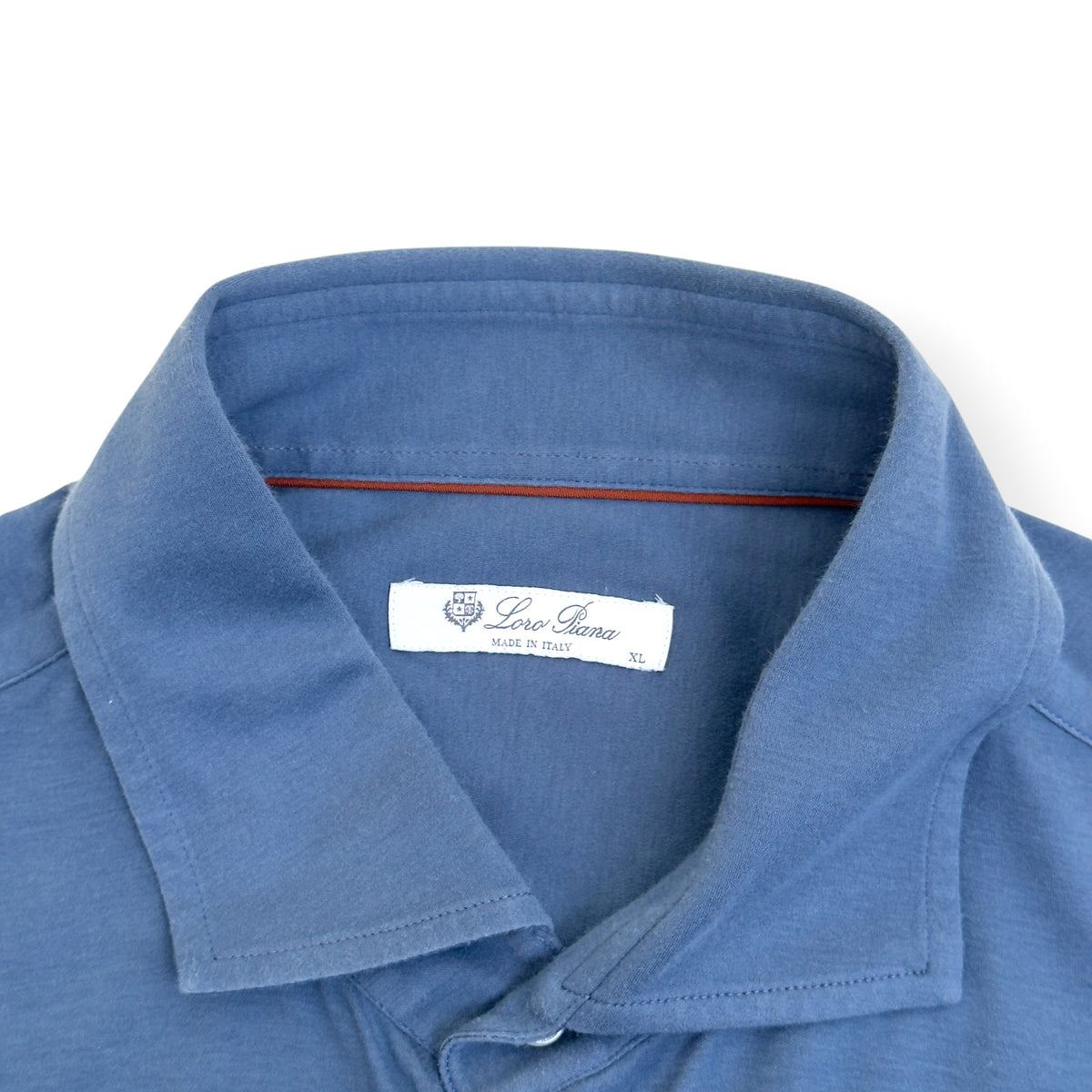 LORO PIANA JERSEY SHIRT BLUE XL