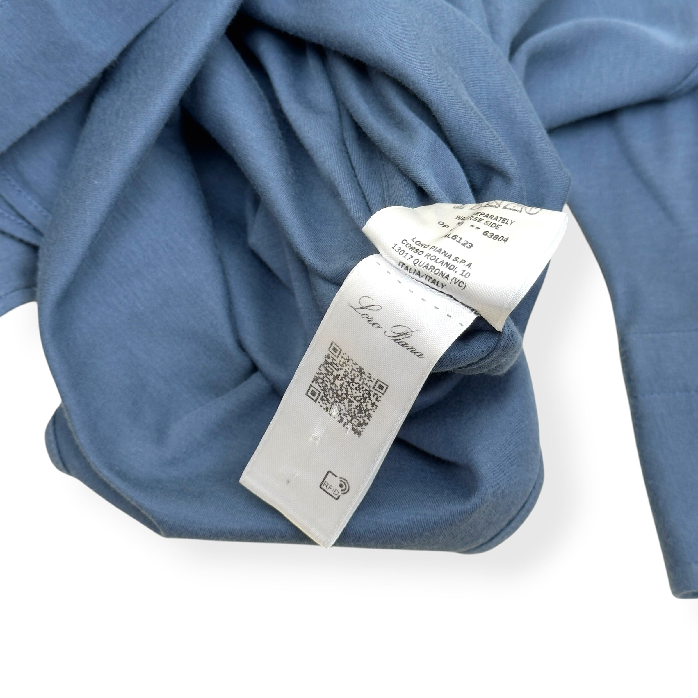 LORO PIANA JERSEY SHIRT BLUE XL