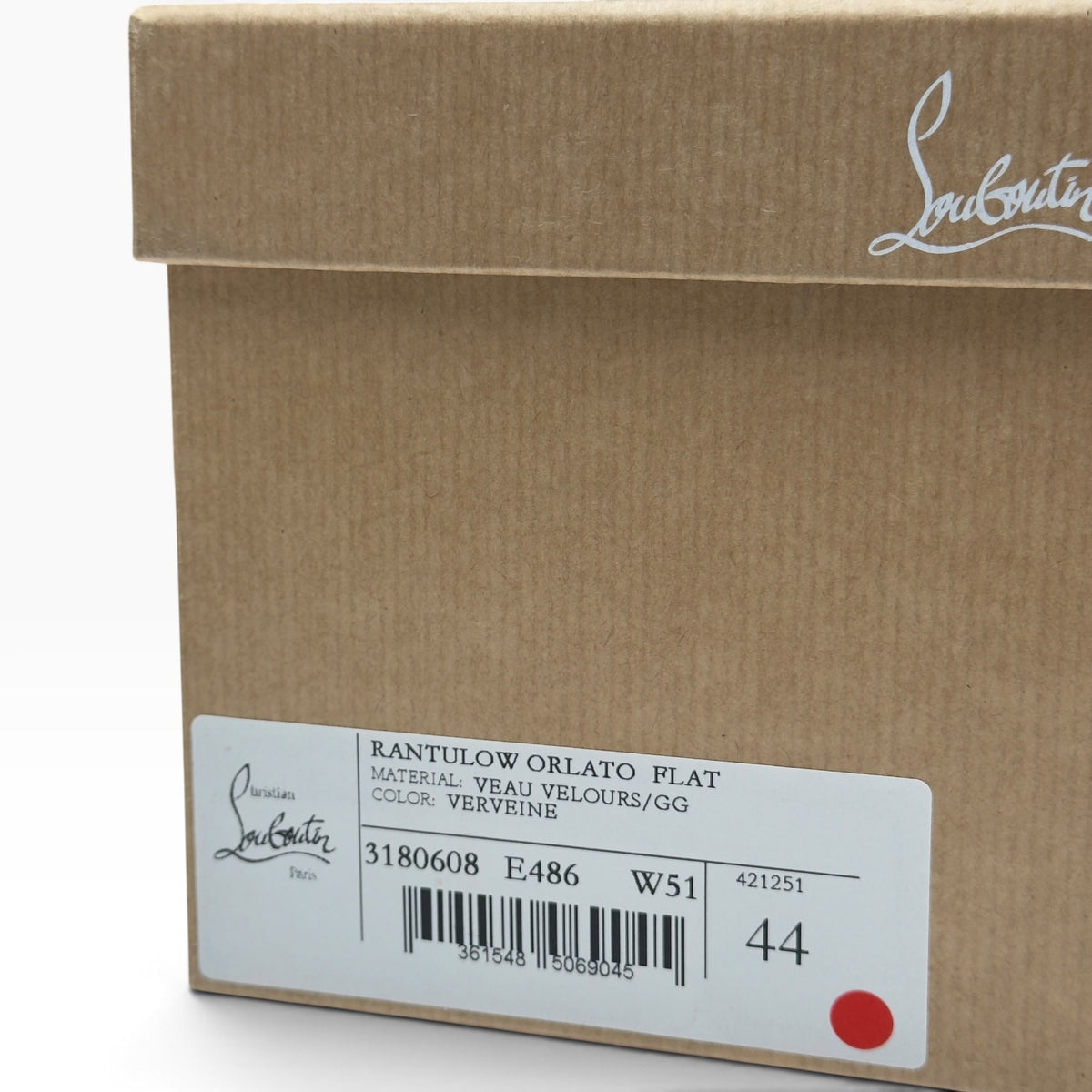 CHRISTIAN LOUBOUTIN RANTULOW ORLATO SUEDE SNEAKER VERVEINE 44 / UK10