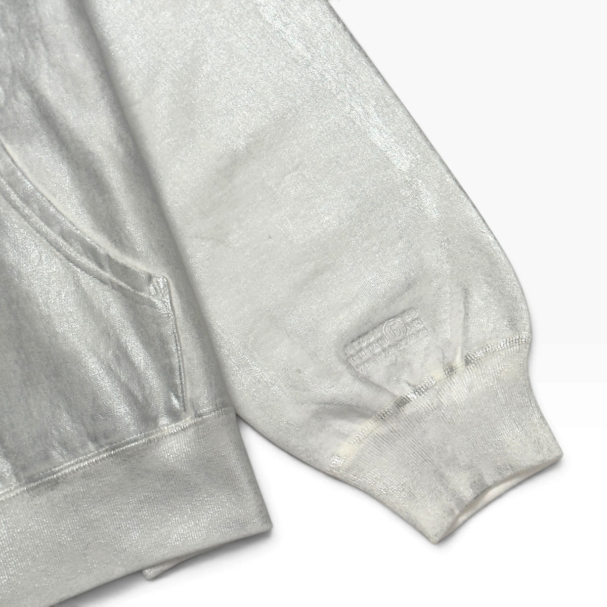 SUPREME MM6 MAISON MARGIELA FOIL BOX LOGO HOODED SWEATSHIRT OFF-WHITE M