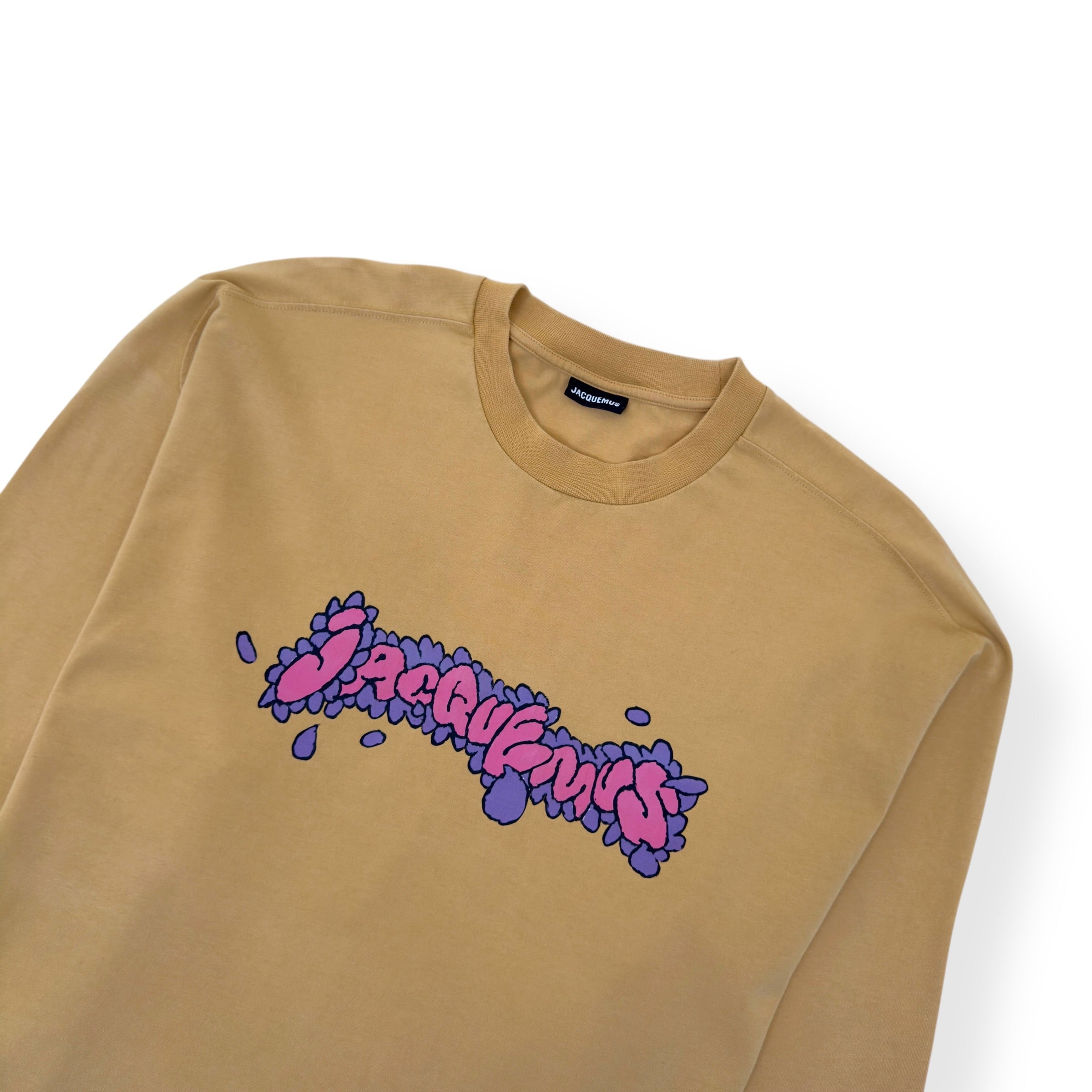 JACQUEMUS LE T-SHIRT DESENHO DAISY LONG-SLEEVE T-SHIRT YELLOW XXL