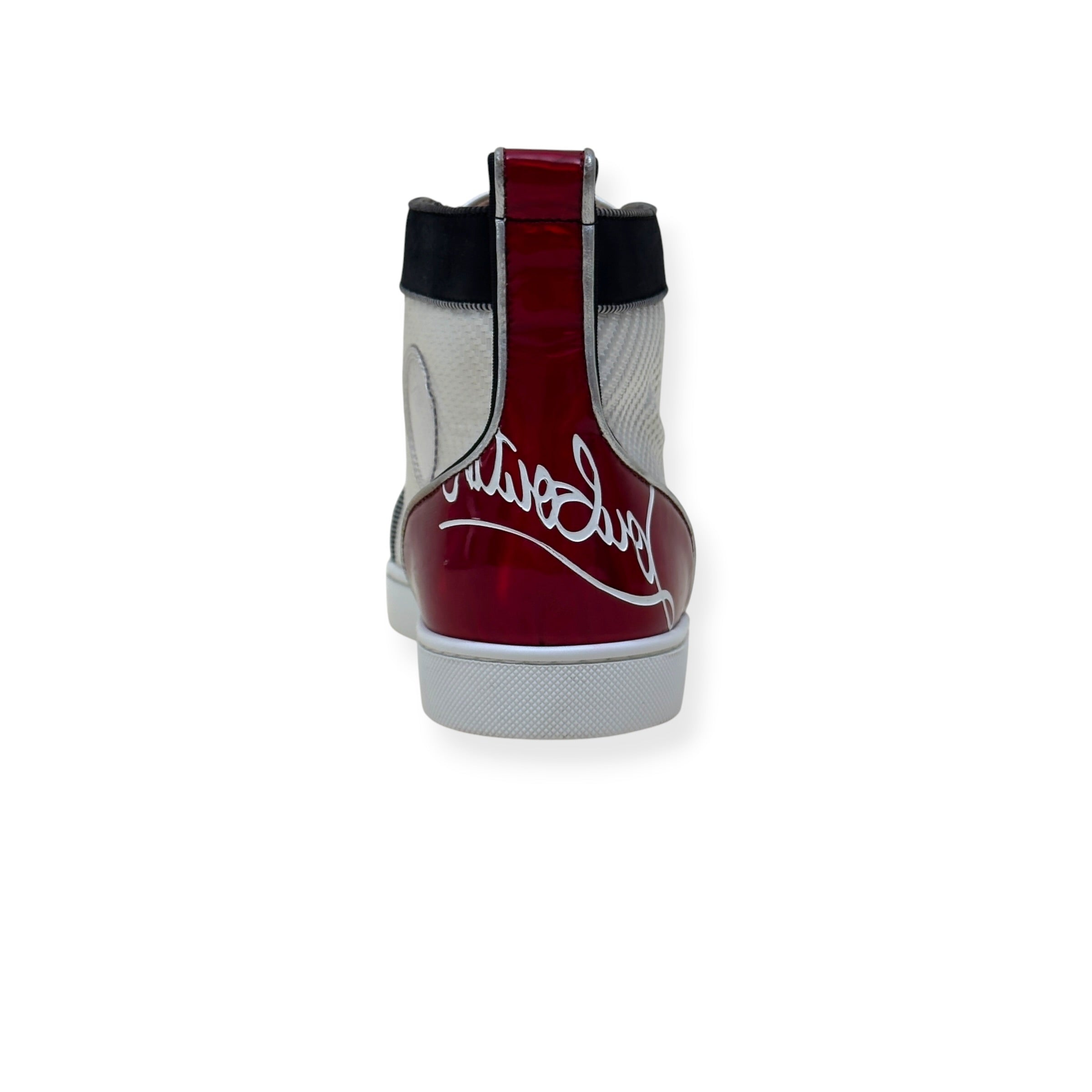 CHRISTIAN LOUBOUTIN LOUIS ORLATO HIGH-TOP SNEAKER WHITE / NAVY / RED 43 / UK9
