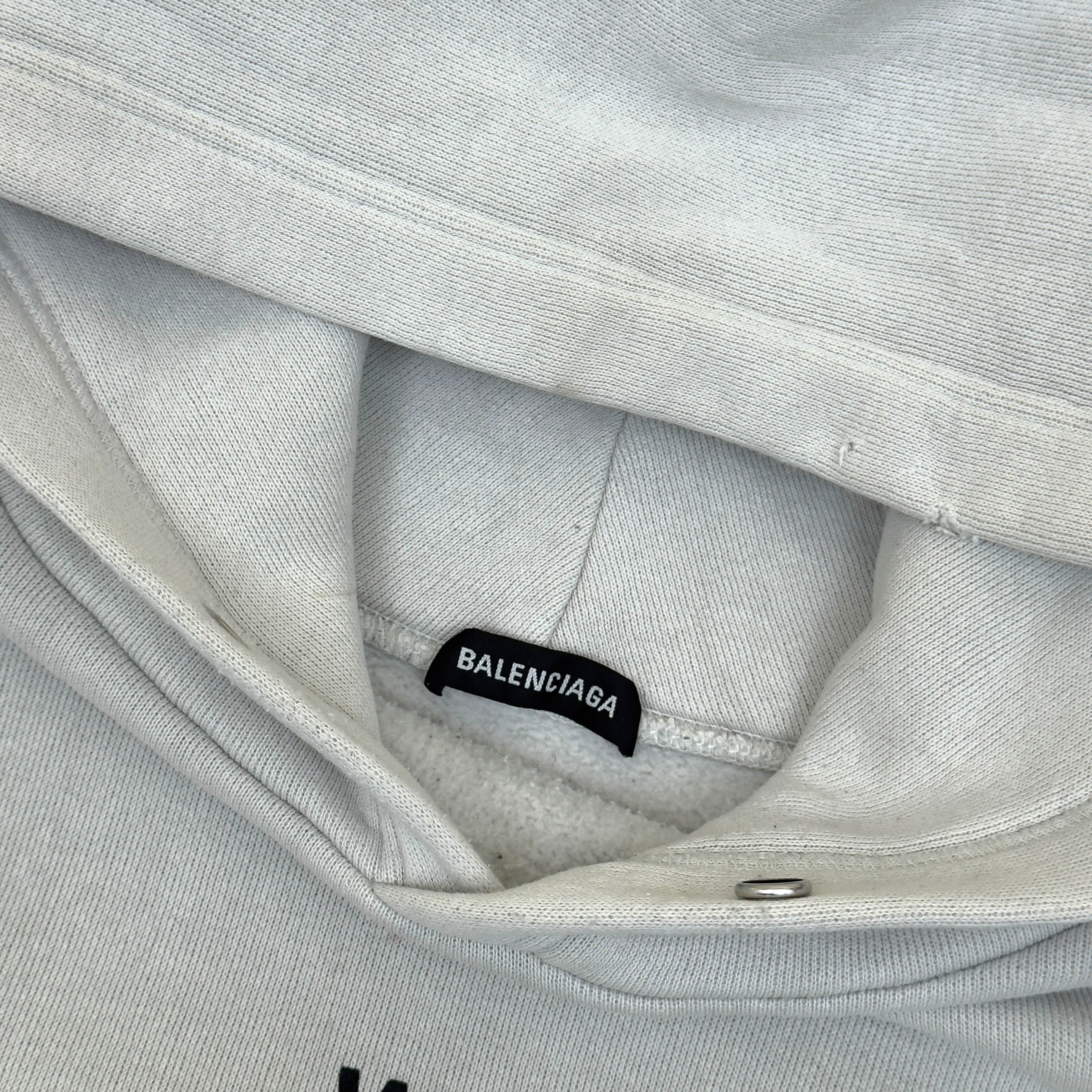 BALENCIAGA OVERSIZED WORLD FOOD PROGRAMME HOODIE WHITE XS