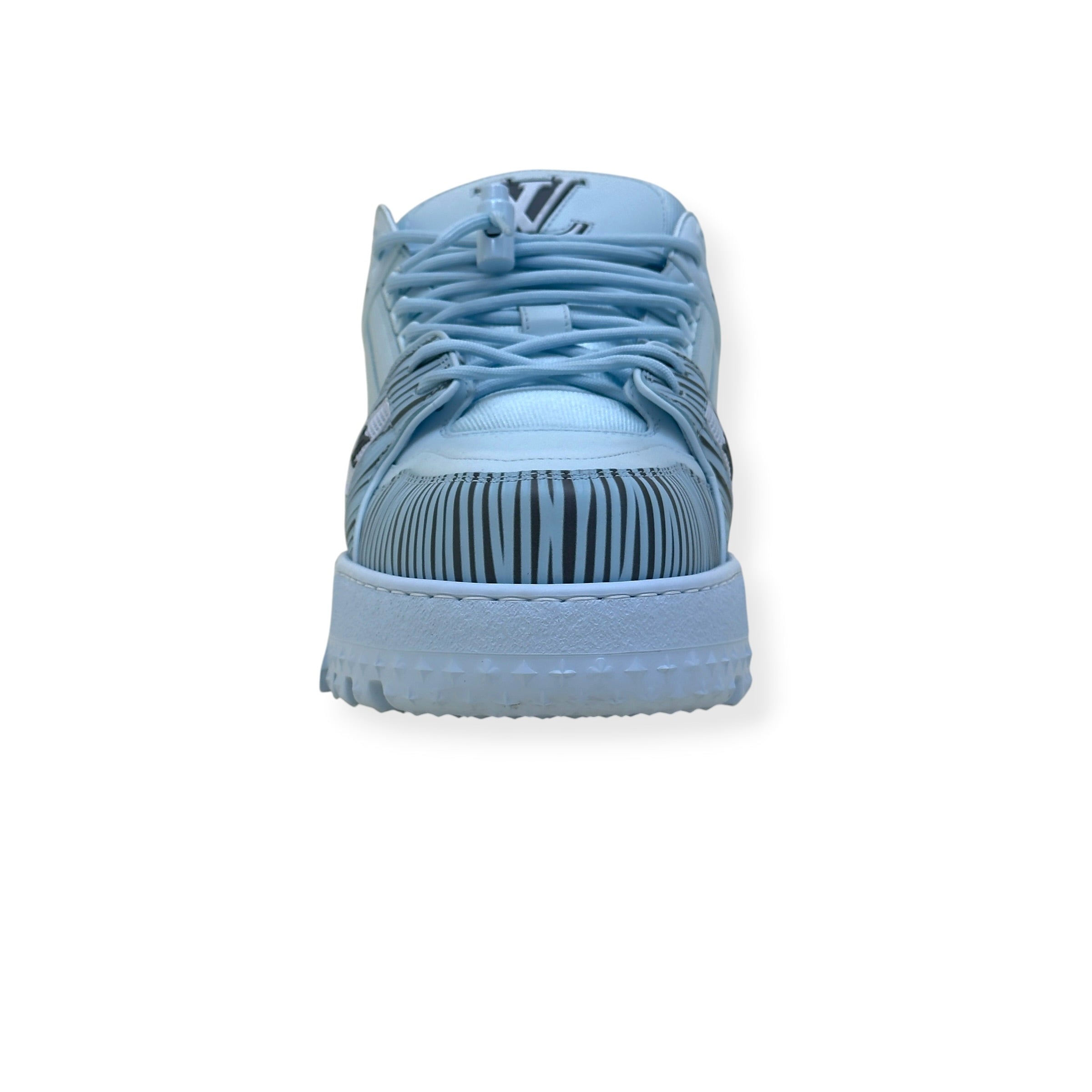 LOUIS VUITTON X PARK SEO-BO LV TRAINER MAXI SNEAKER LIGHT BLUE UK10