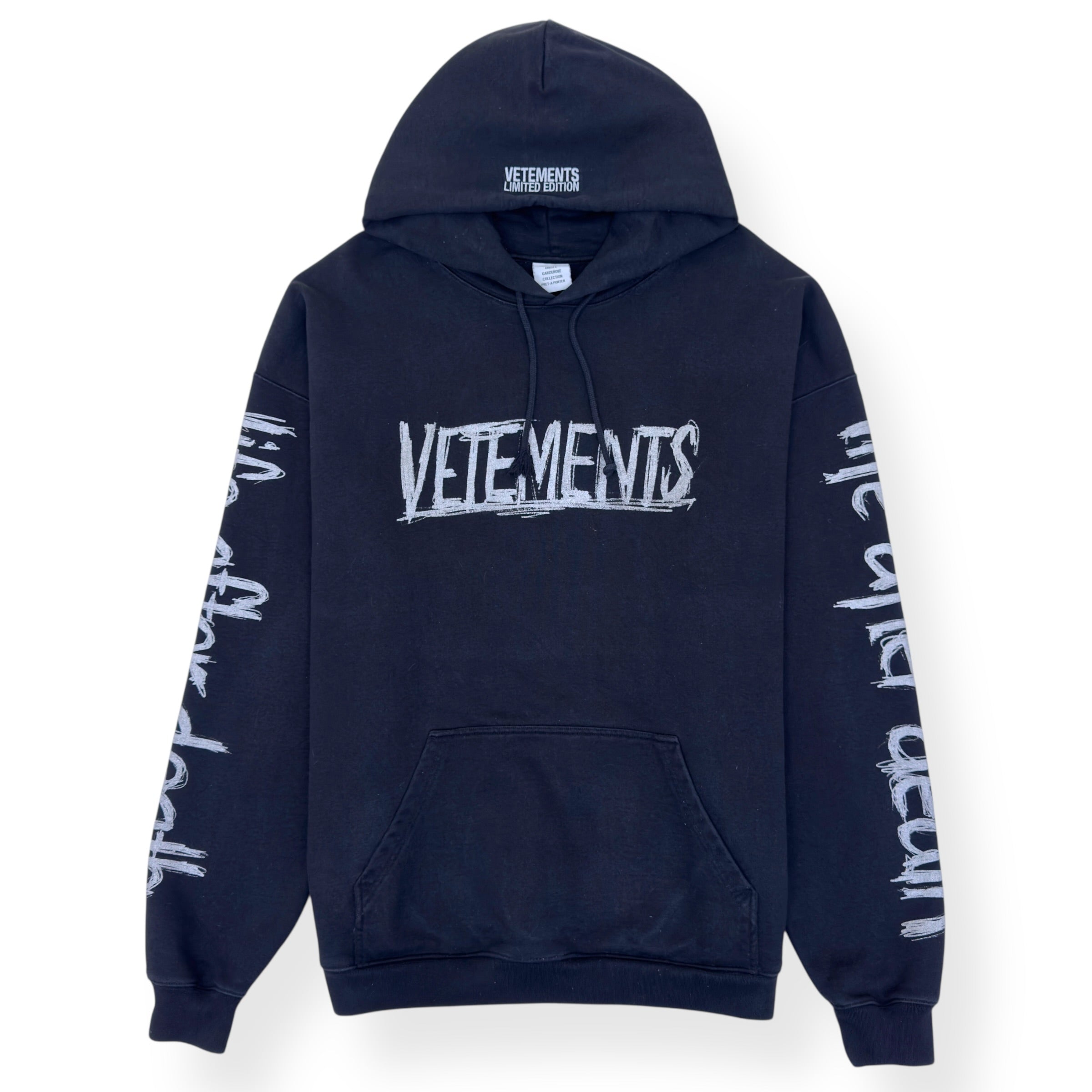 VETEMENTS WORLD TOUR OVERSIZED HOODIE BLACK L