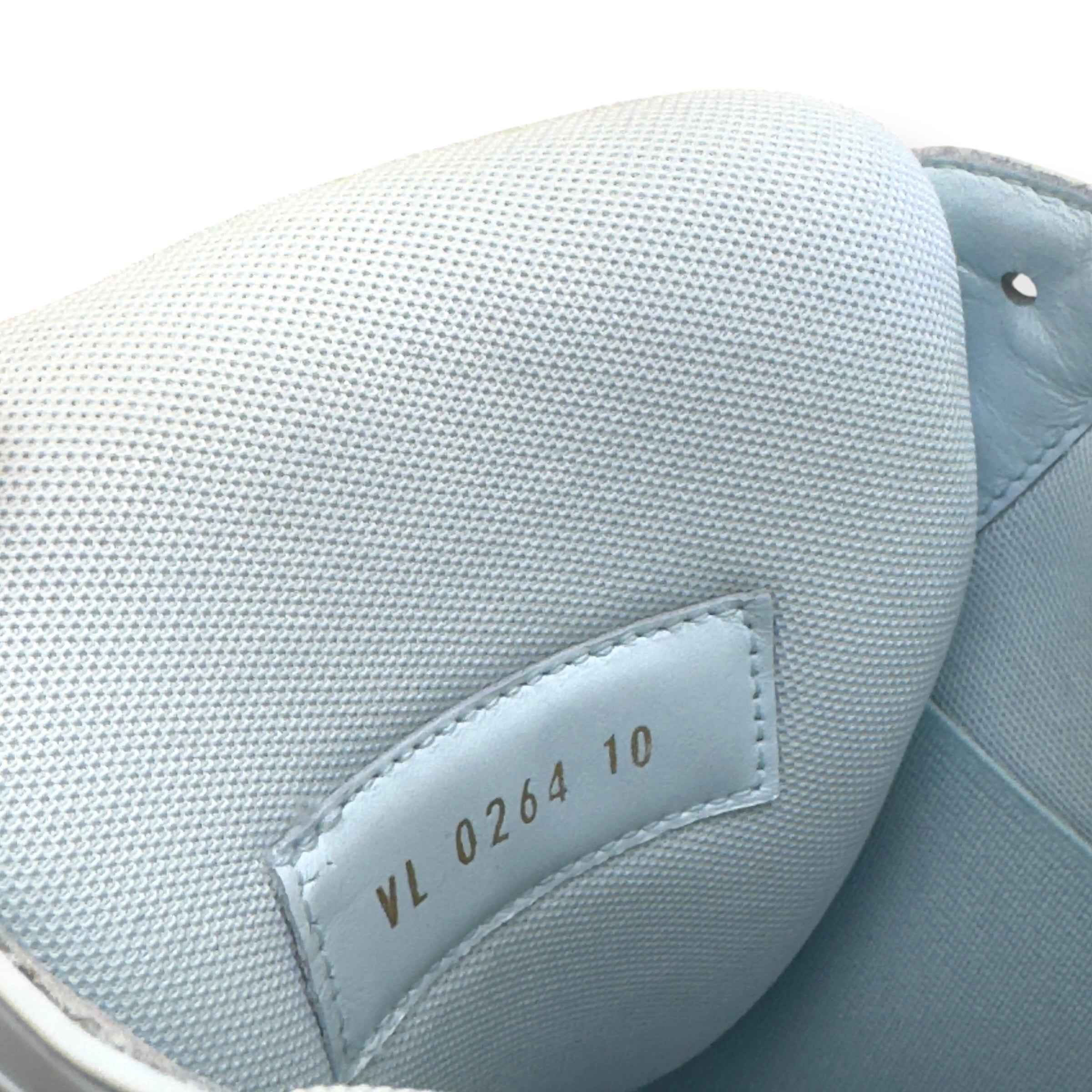 LOUIS VUITTON X PARK SEO-BO LV TRAINER MAXI SNEAKER LIGHT BLUE UK10