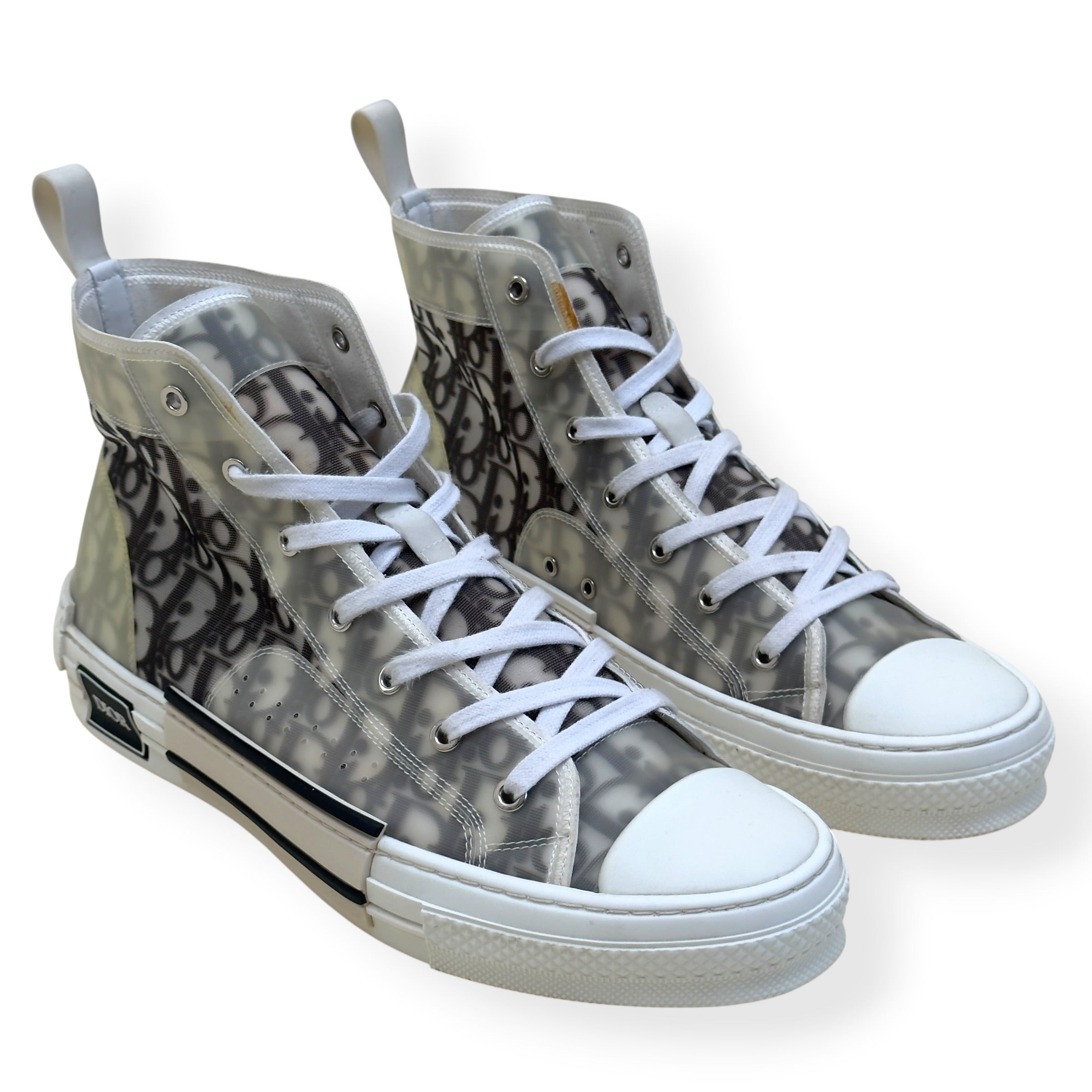 DIOR B23 OBLIQUE HIGH-TOP SNEAKER BLACK / WHITE 44 / UK10