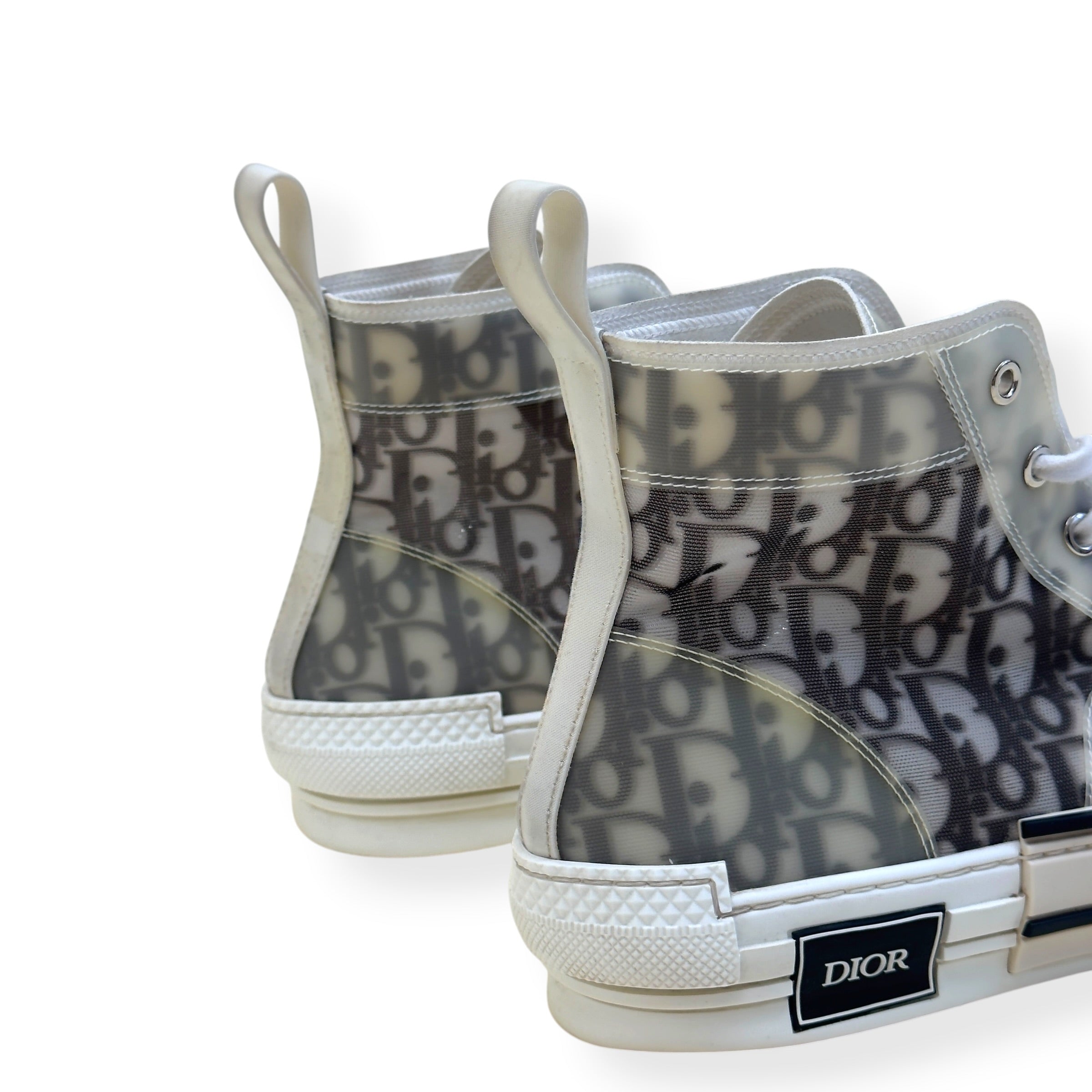 DIOR B23 OBLIQUE HIGH-TOP SNEAKER BLACK / WHITE 44 / UK10
