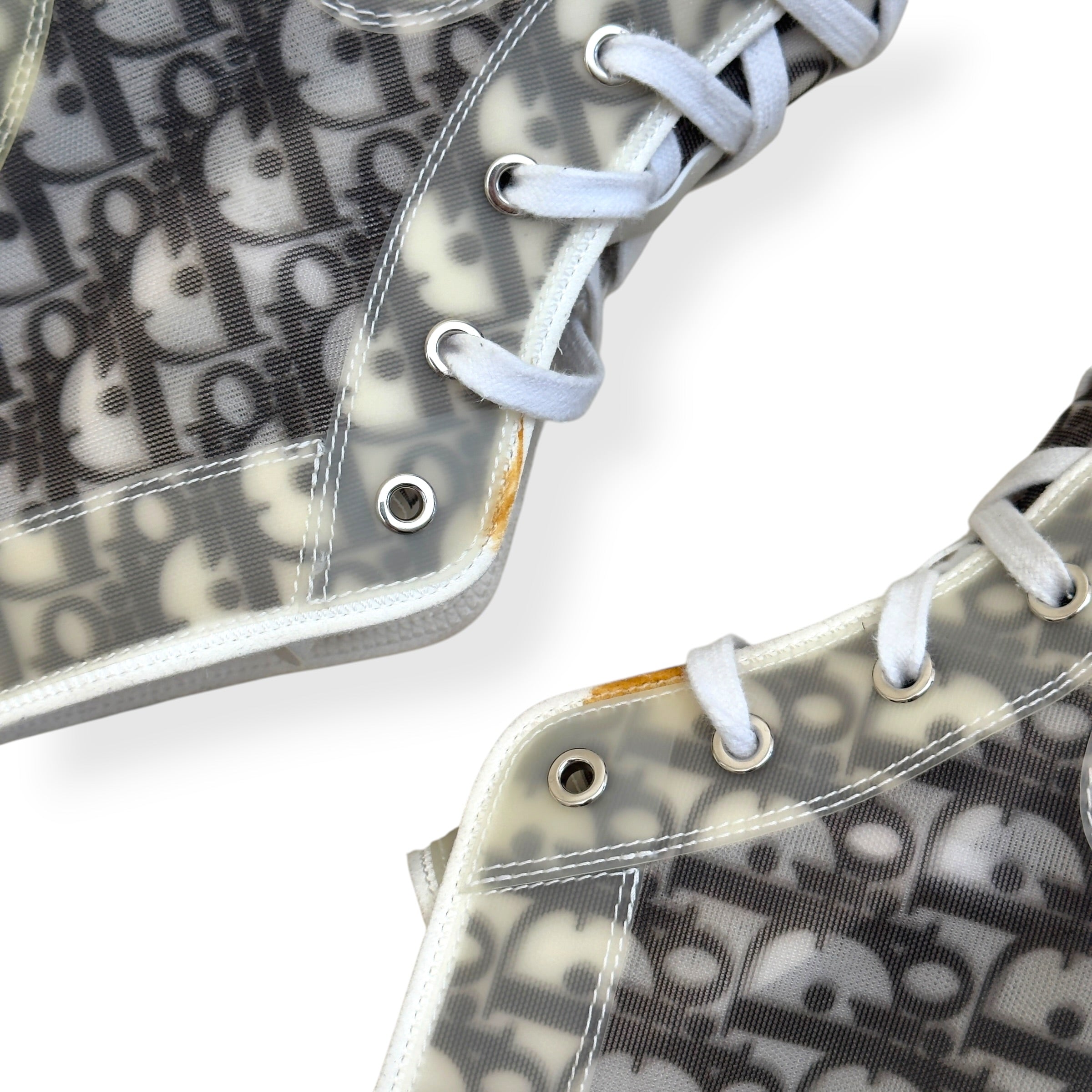 DIOR B23 OBLIQUE HIGH-TOP SNEAKER BLACK / WHITE 44 / UK10