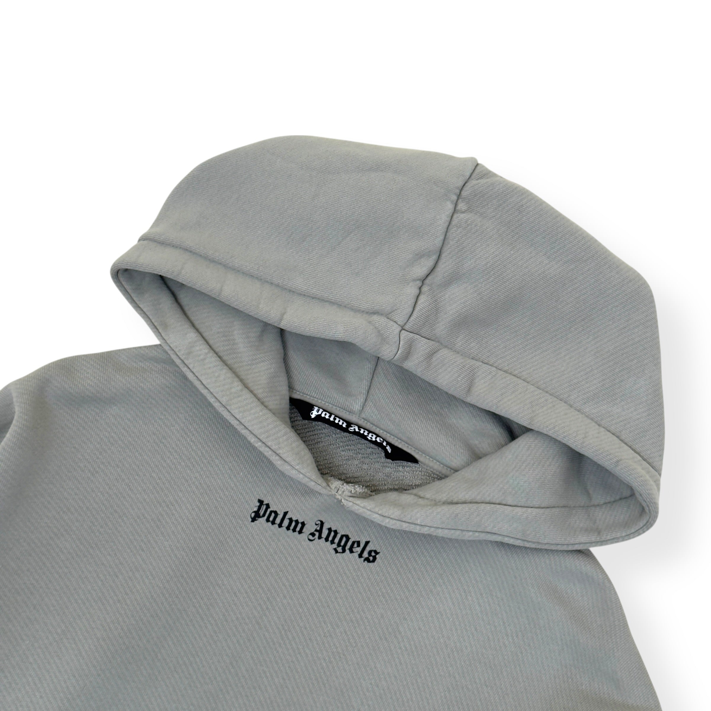 PALM ANGELS LOGO HOODIE GREY L