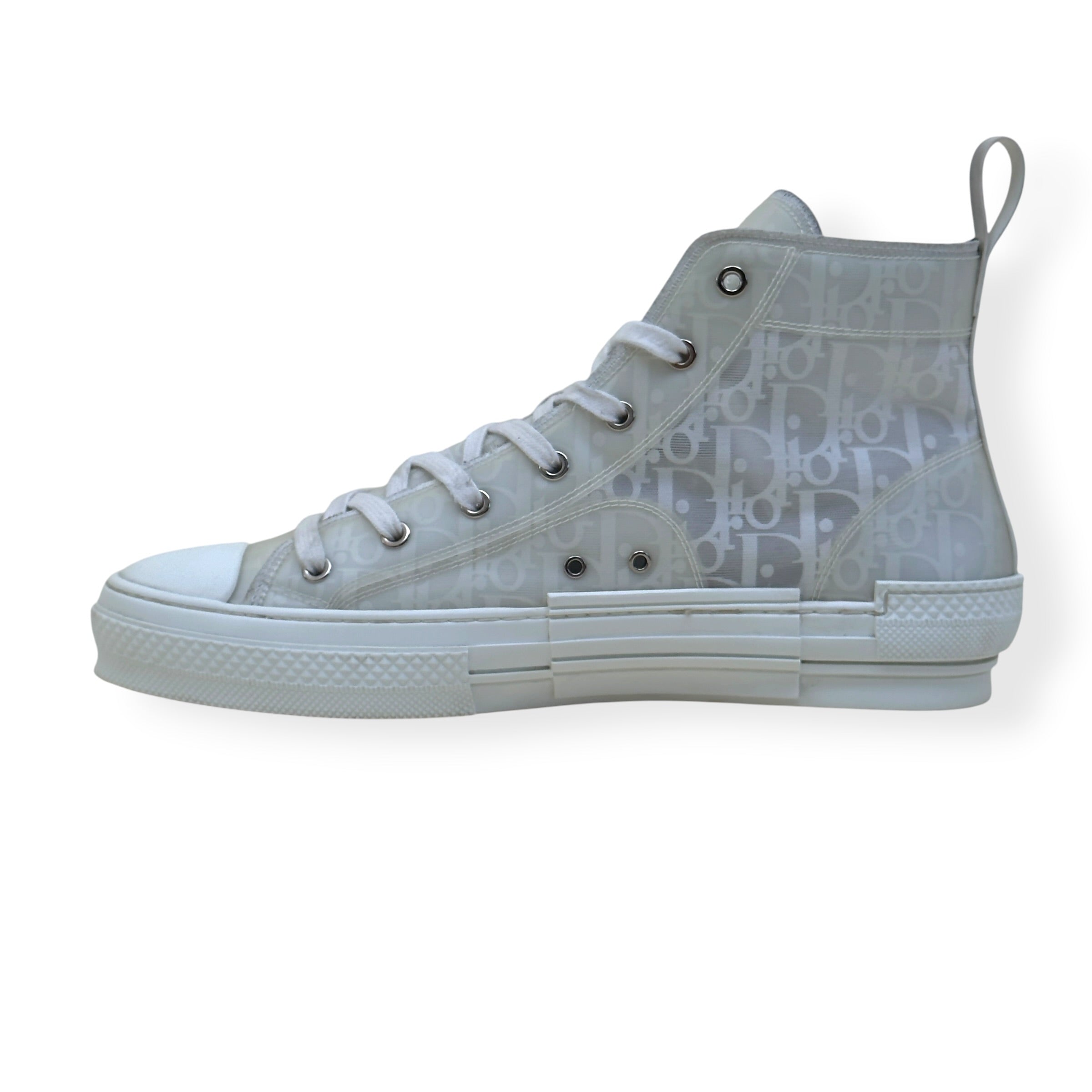 DIOR B23 OBLIQUE HIGH-TOP SNEAKER WHITE 44 / UK10
