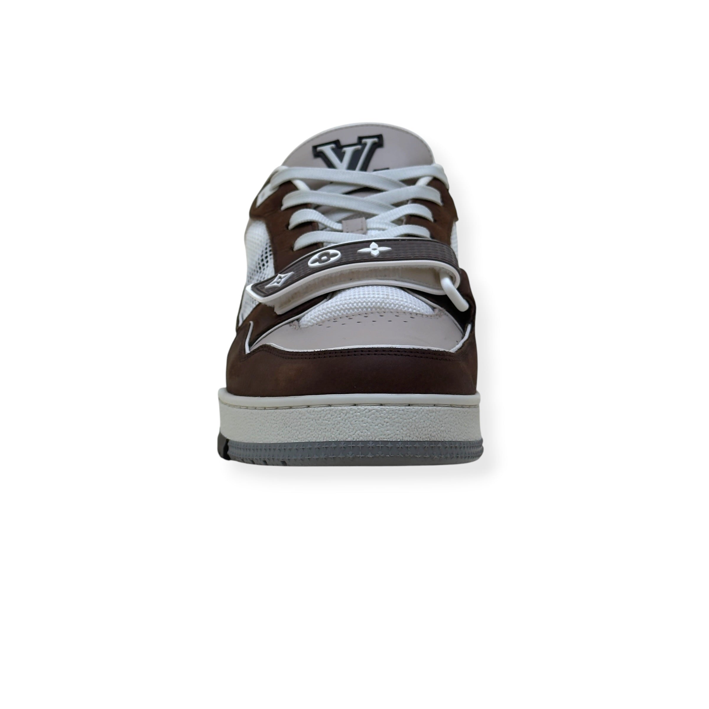 LOUIS VUITTON LV TRAINER MONOGRAM ECLIPSE SNEAKER BROWN UK7.5