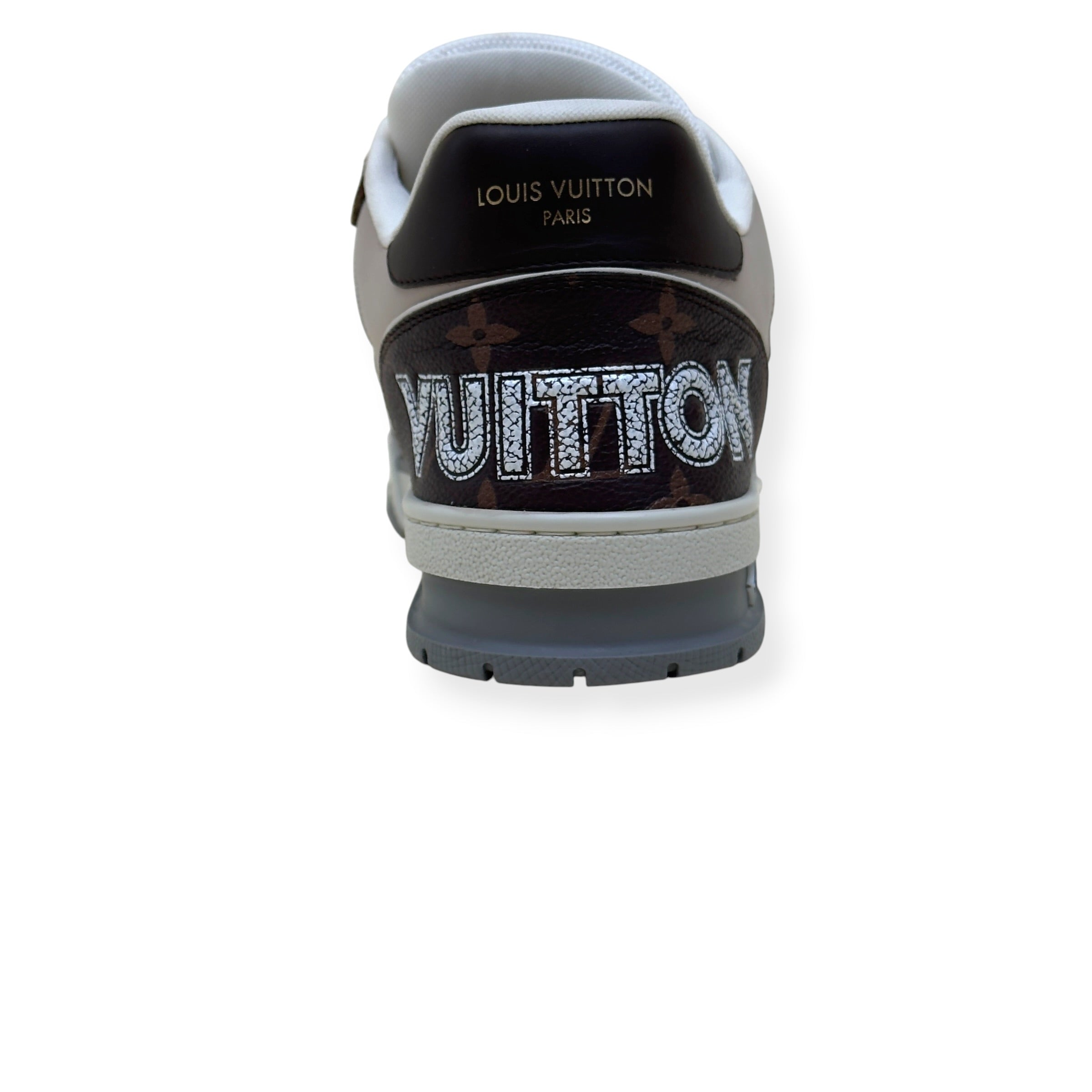 LOUIS VUITTON LV TRAINER MONOGRAM ECLIPSE SNEAKER BROWN UK7.5