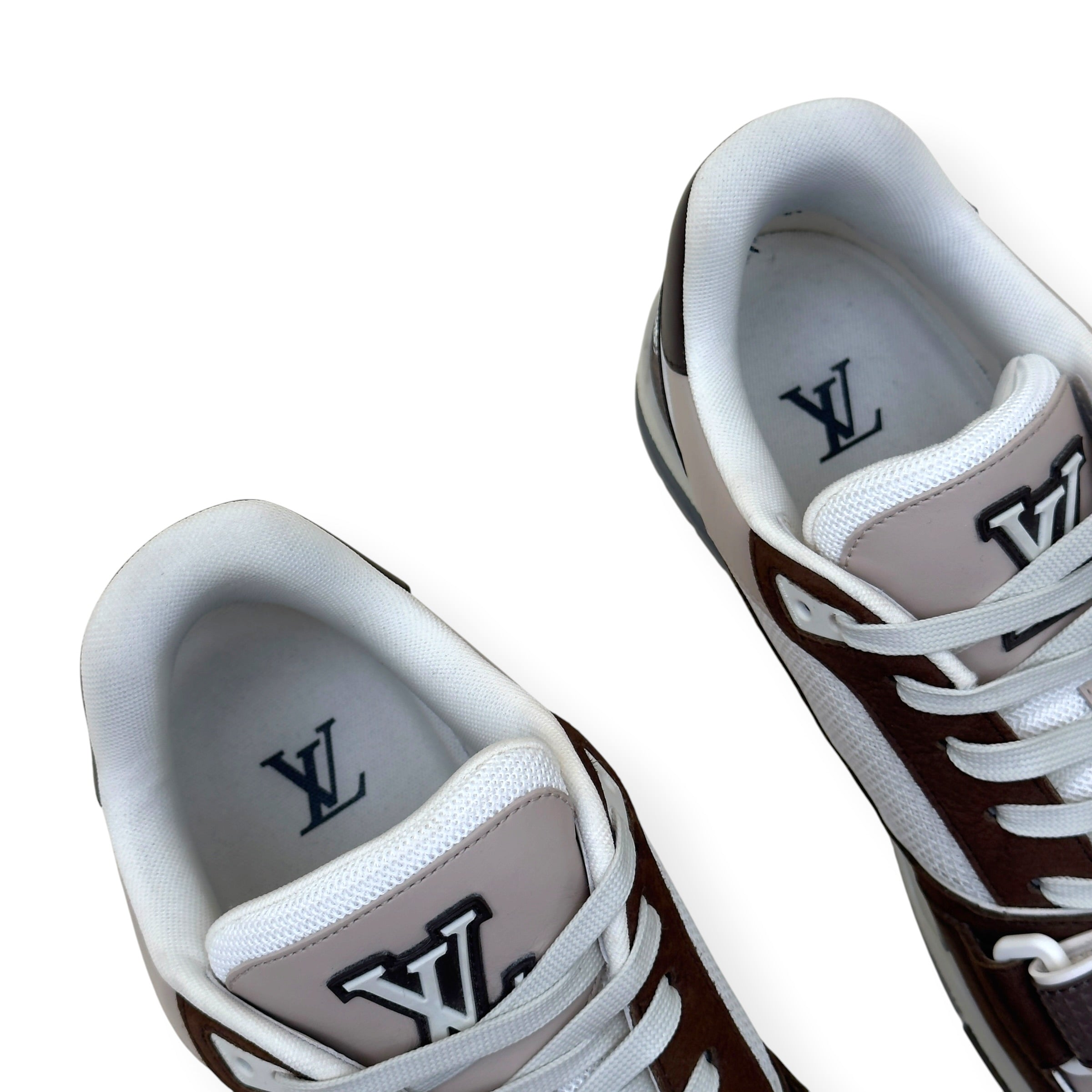LOUIS VUITTON LV TRAINER MONOGRAM ECLIPSE SNEAKER BROWN UK7.5