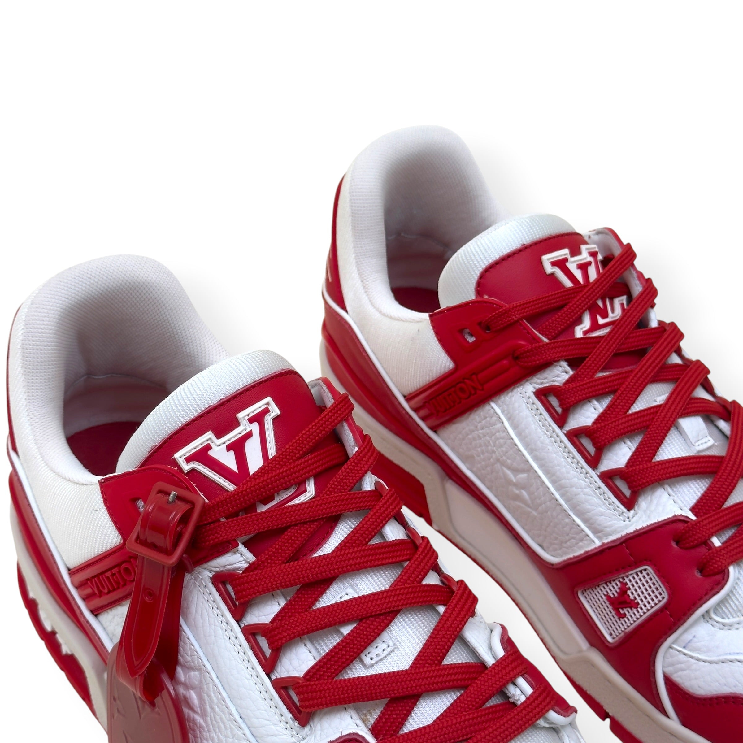 LOUIS VUITTON LV TRAINER SNEAKER RED / WHITE UK9