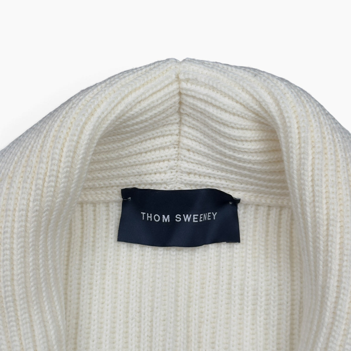 THOM SWEENEY MERINO SHAWL COLLAR CARDIGAN ECRU M