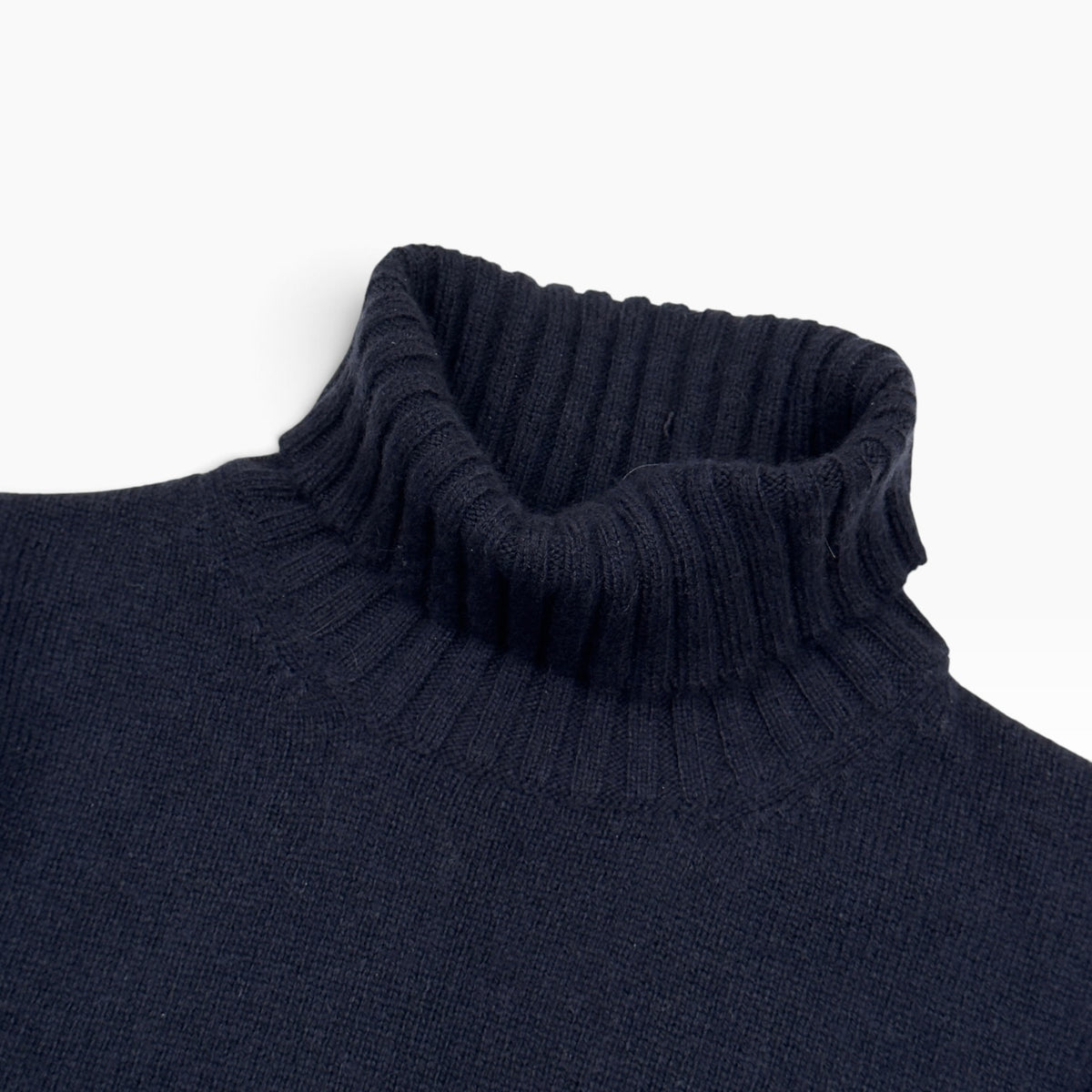 THOM SWEENEY CASHMERE ROLL NECK JUMPER NAVY M