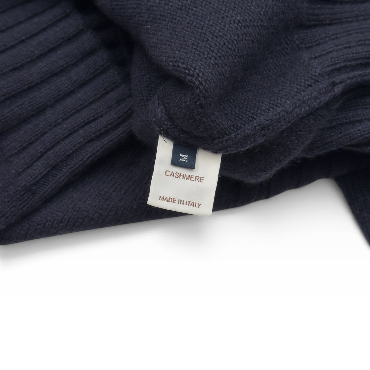 THOM SWEENEY CASHMERE ROLL NECK JUMPER NAVY M