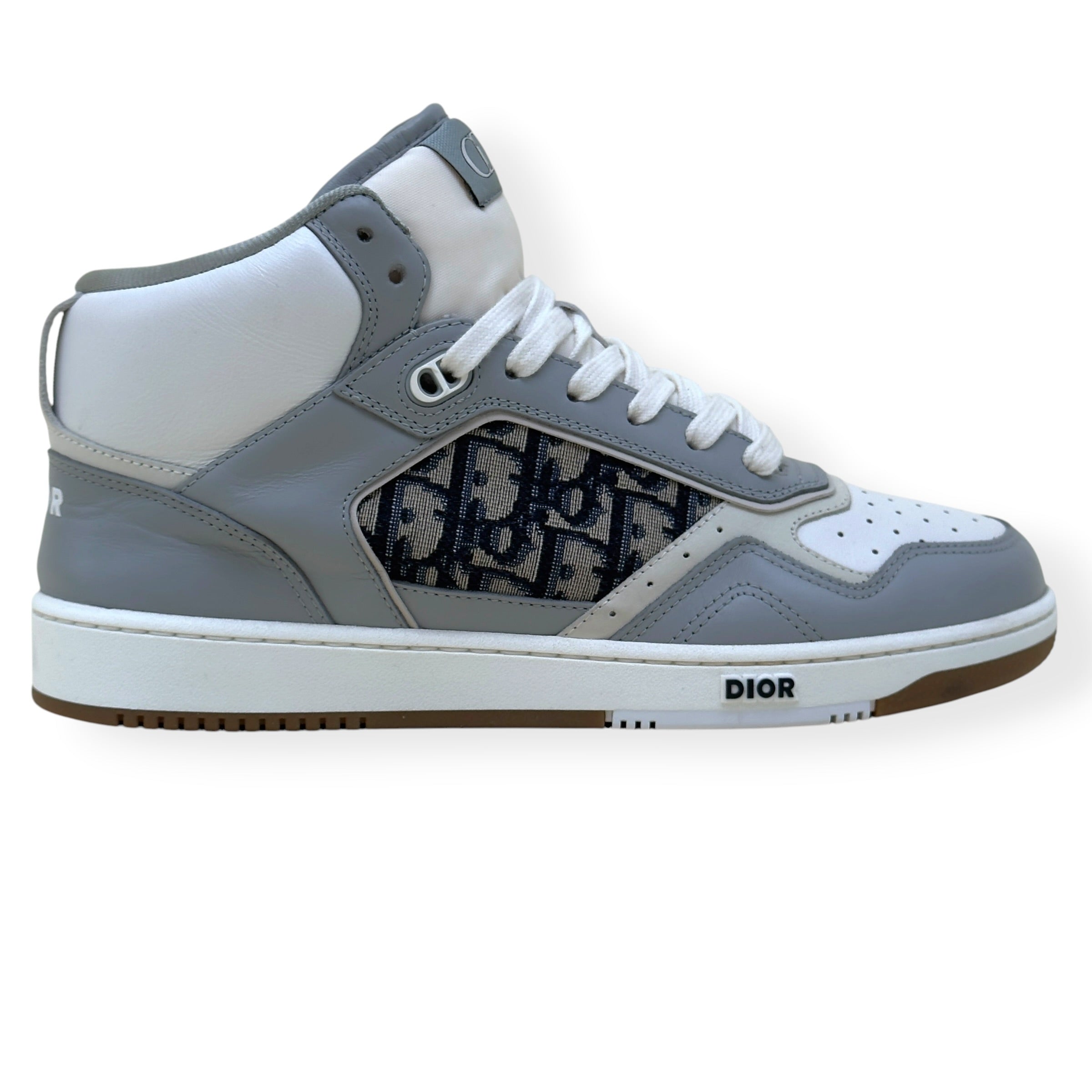 DIOR B27 HIGH-TOP OBLIQUE SNEAKER WHITE / GREY 42 / UK8