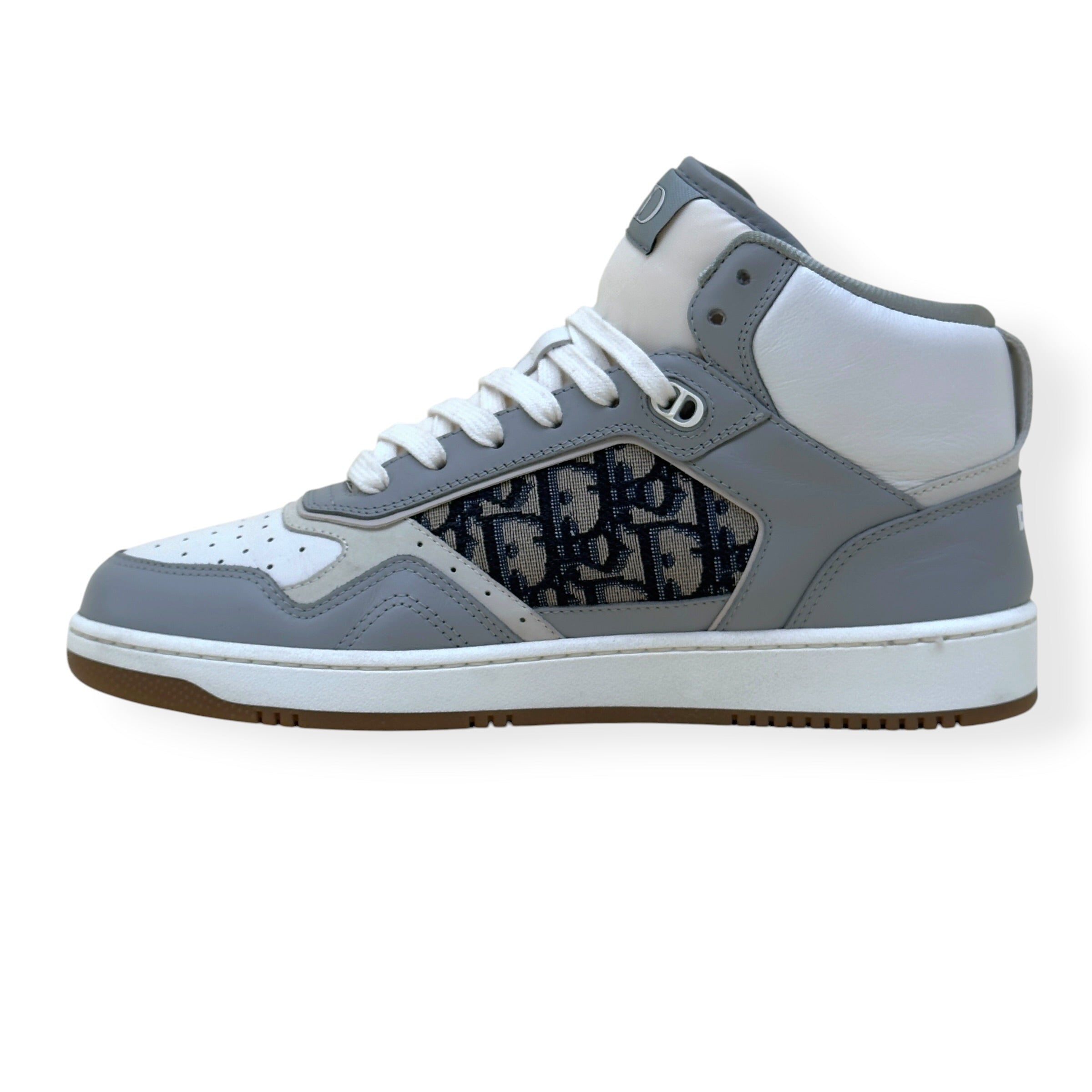 DIOR B27 HIGH-TOP OBLIQUE SNEAKER WHITE / GREY 42 / UK8