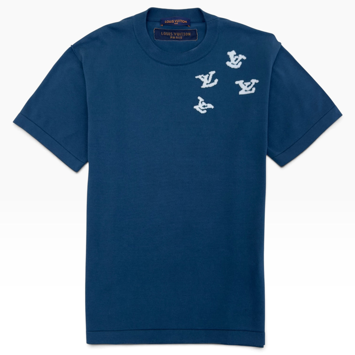 LOUIS VUITTON JAZZ TRUMPETER KNIT TOP BLUE M