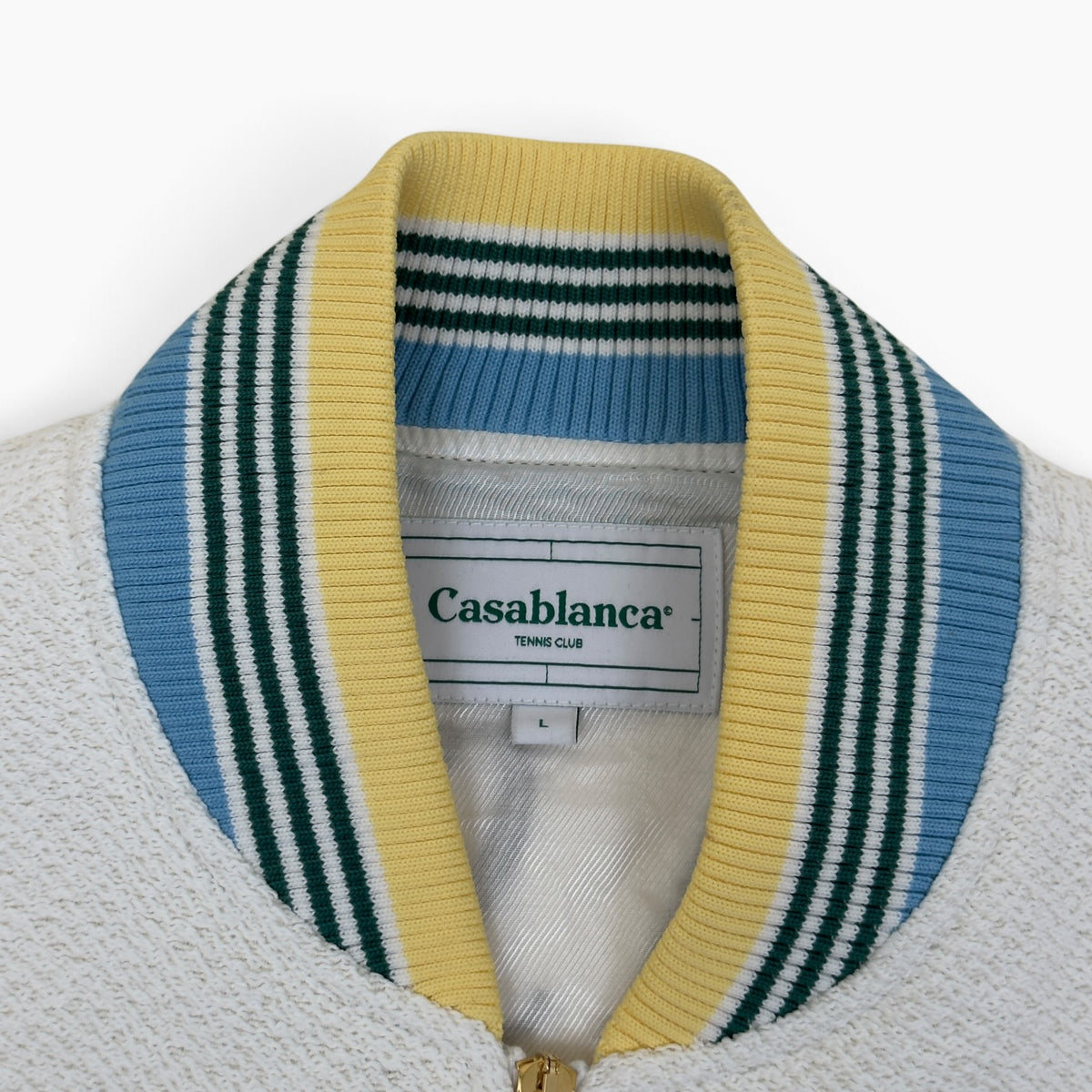 CASABLANCA TROPHY BOMBER JACKET WHITE L