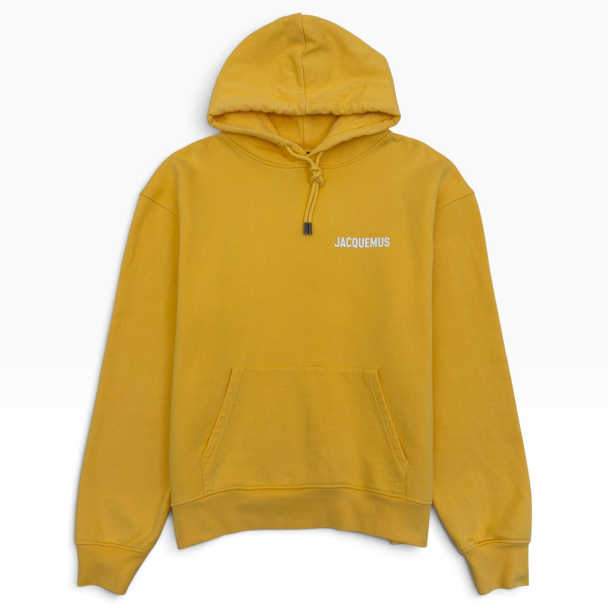 JACQUEMUS LOGO PRINT HOODIE YELLOW XL