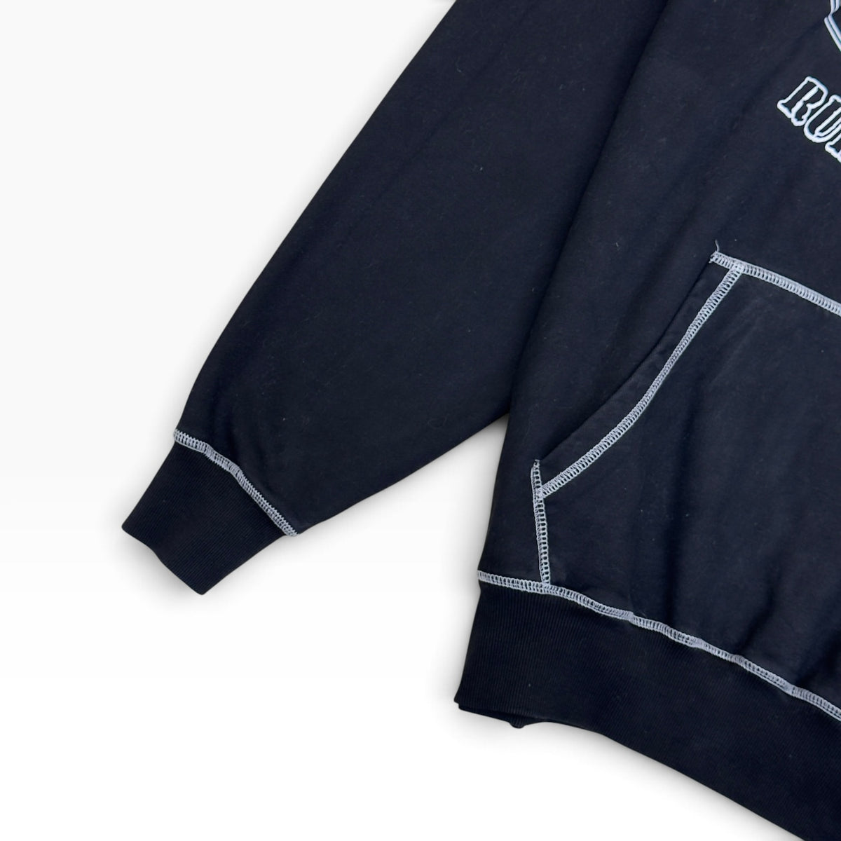 CORTEIZ ALCATRAZ RULES THE WORLD CONTRAST STITCH HOODIE BLACK XL