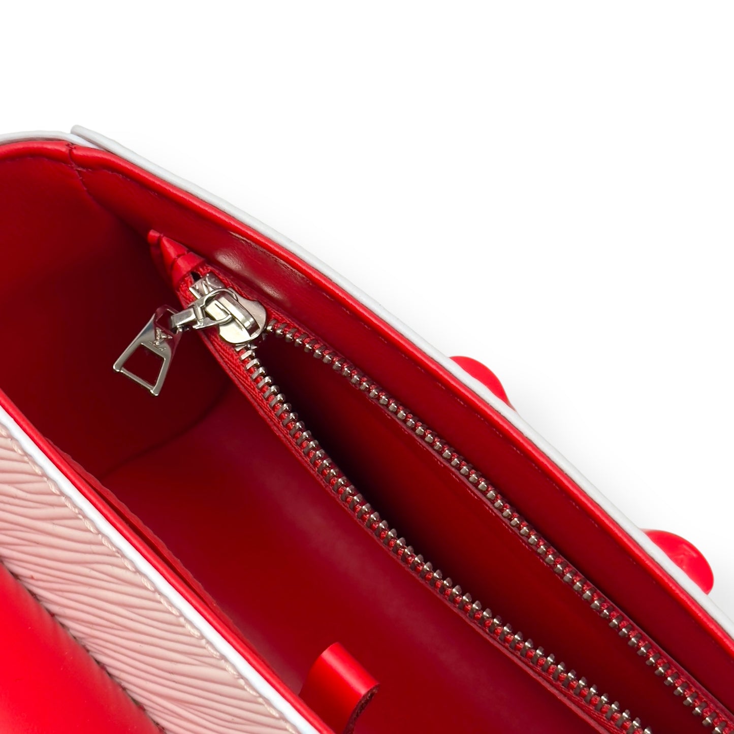 LOUIS VUITTON X YAYOI KUSAMA INFINITY DOTS TWIST BAG WHITE / RED PM