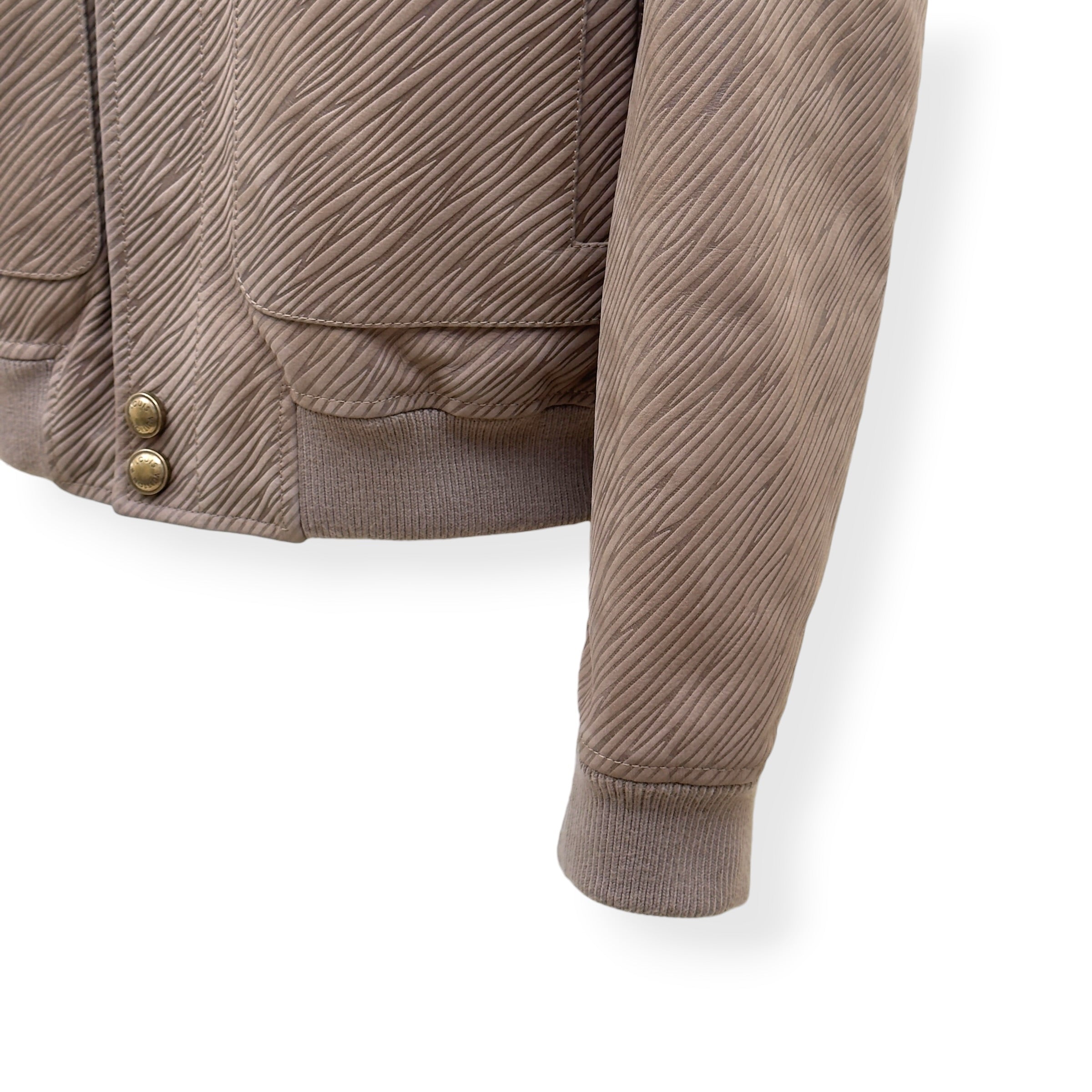 LOUIS VUITTON EPI LEATHER BOMBER JACKET MOCHA BROWN 54 / XL