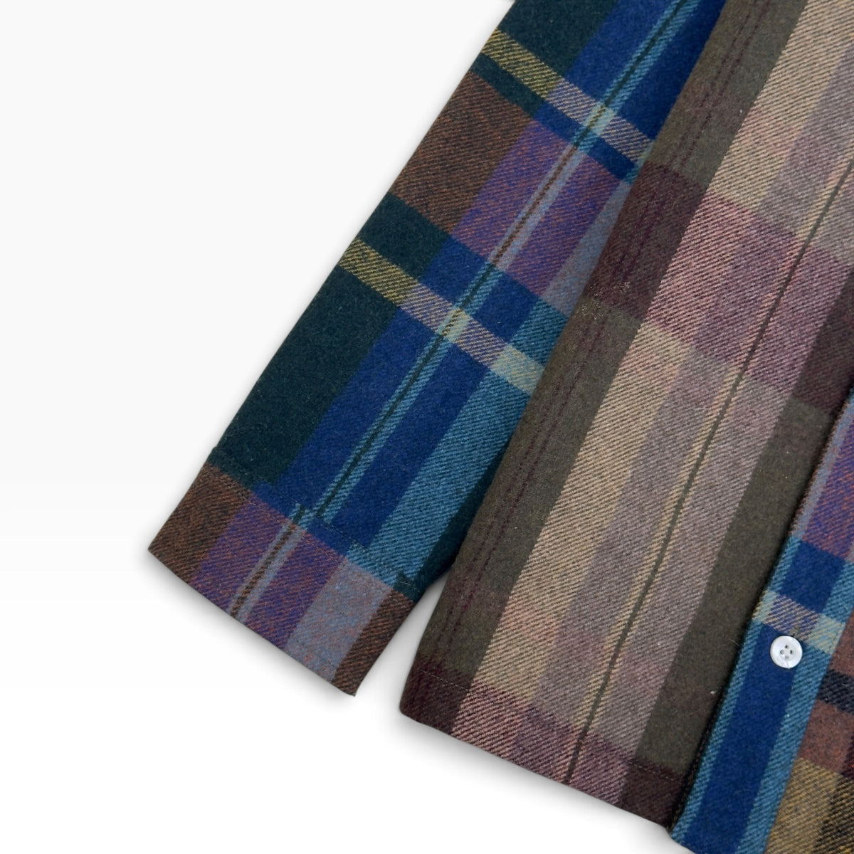 KITH KIDS PATCHWORK PLAID FLANNEL SHIRT MULTICLOURED 8/9Y